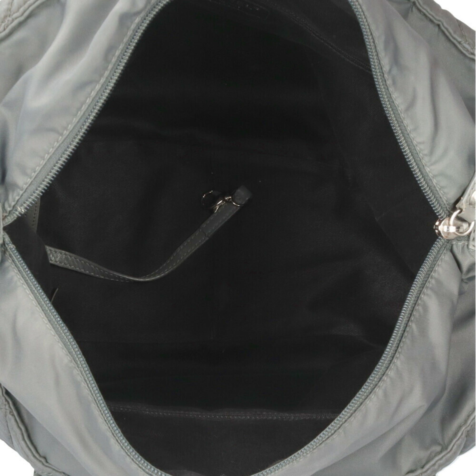 Chanel Gray Nylon Leather Tote Bag (Pre-Owned)