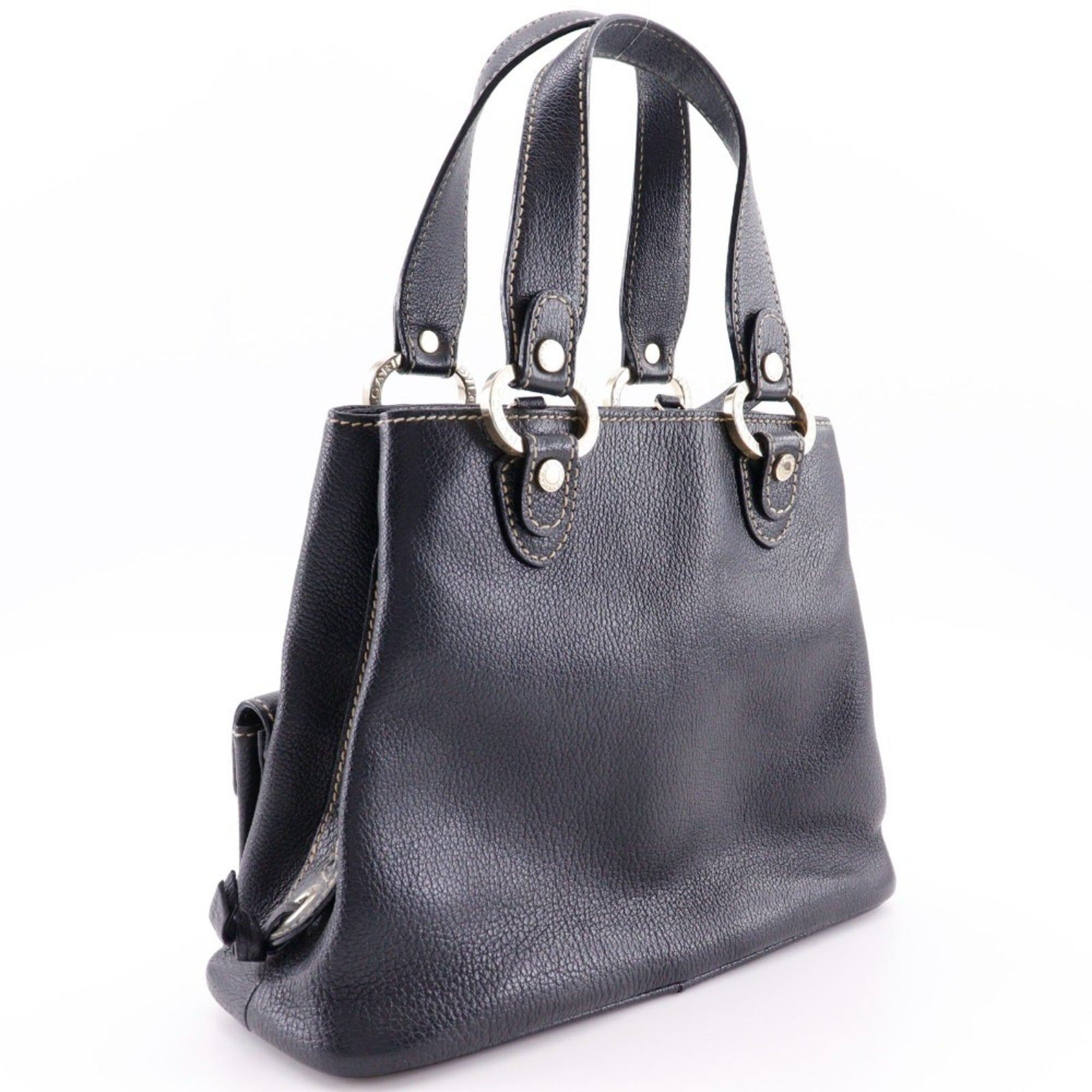 Bvlgari Black Leather Handbag (Pre-Owned)