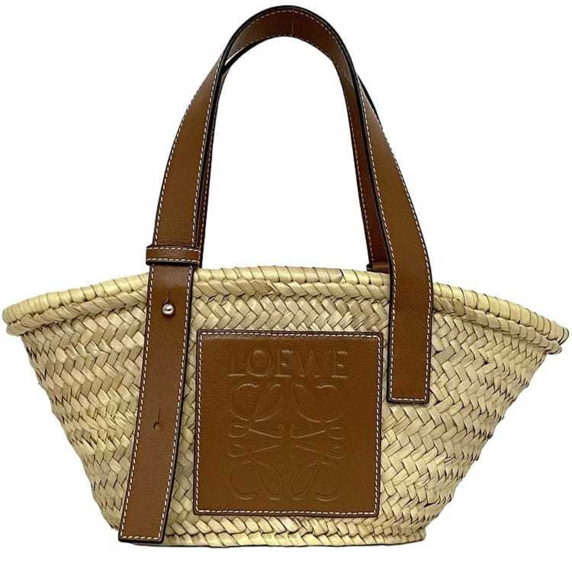 Loewe Beige Brown Leather Handbag Tote Bag (Pre-Owned)