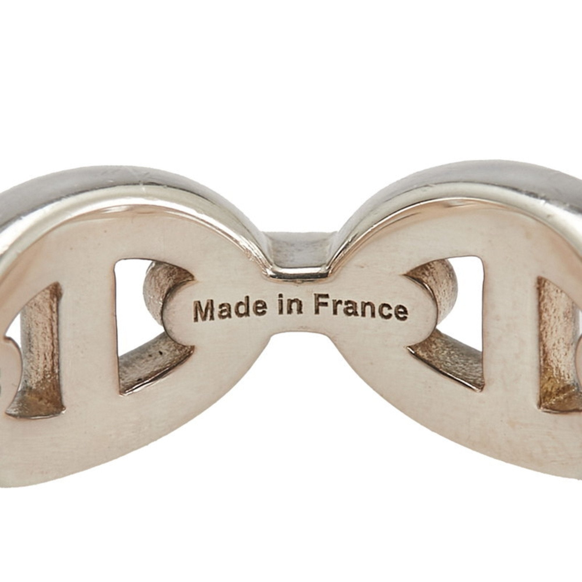 Hermes Silver Silver 925 Band Ring (Pre-Owned)