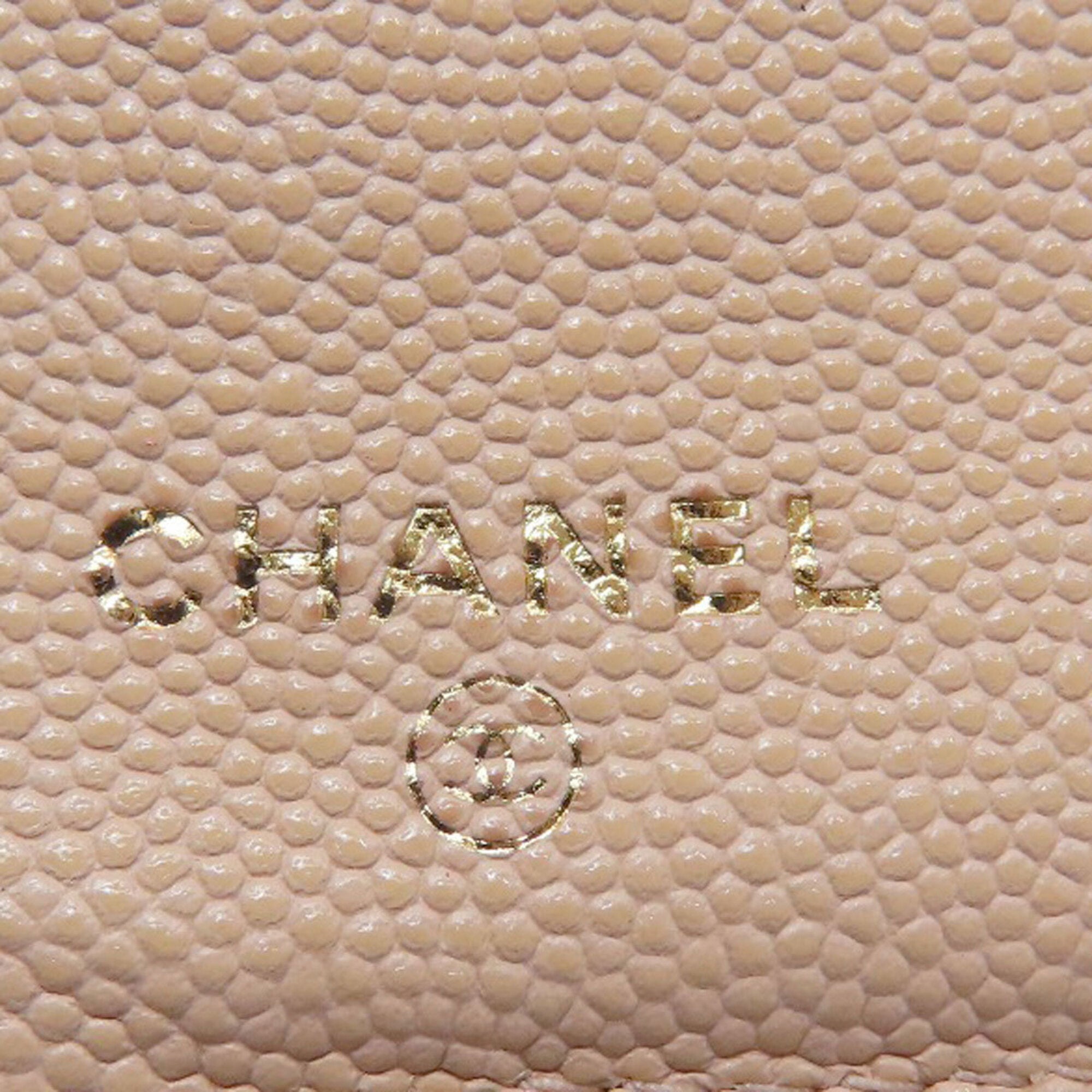 Chanel Beige Long Wallet (Bi-Fold) (Pre-Owned)