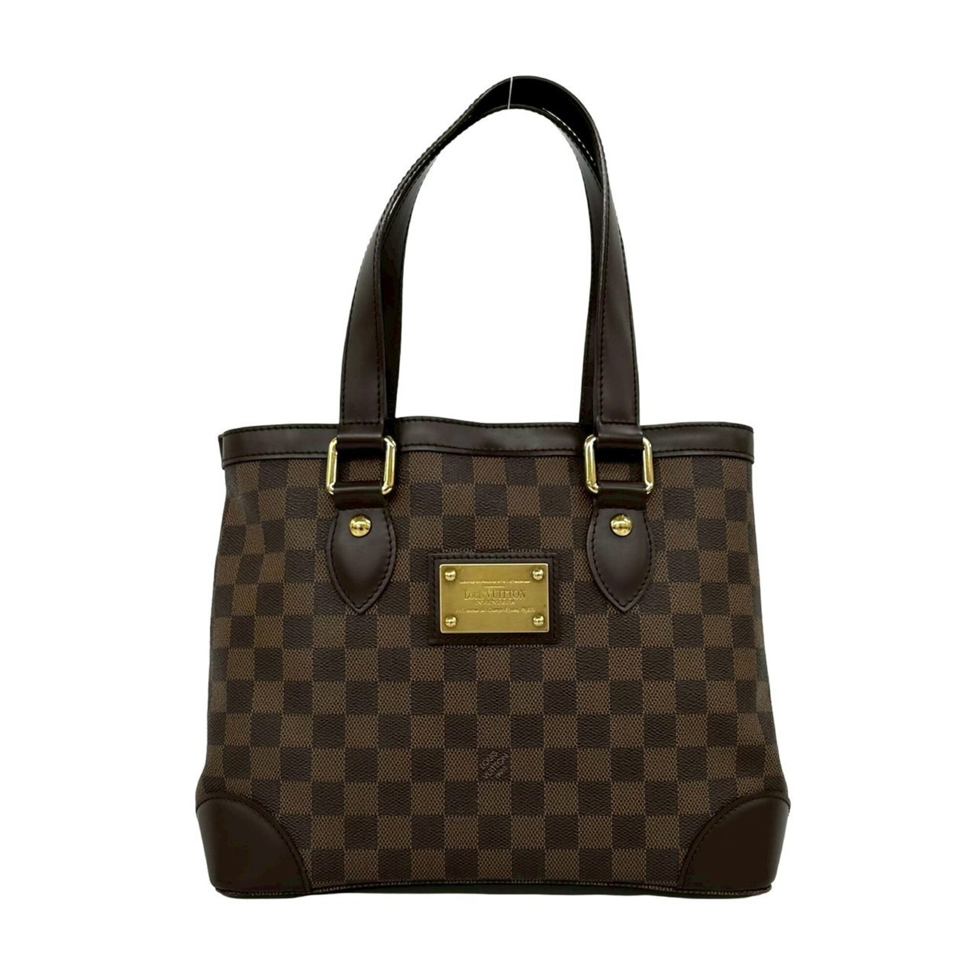 Louis Vuitton Brown Leather Pvc Handbag Tote Bag (Pre-Owned)