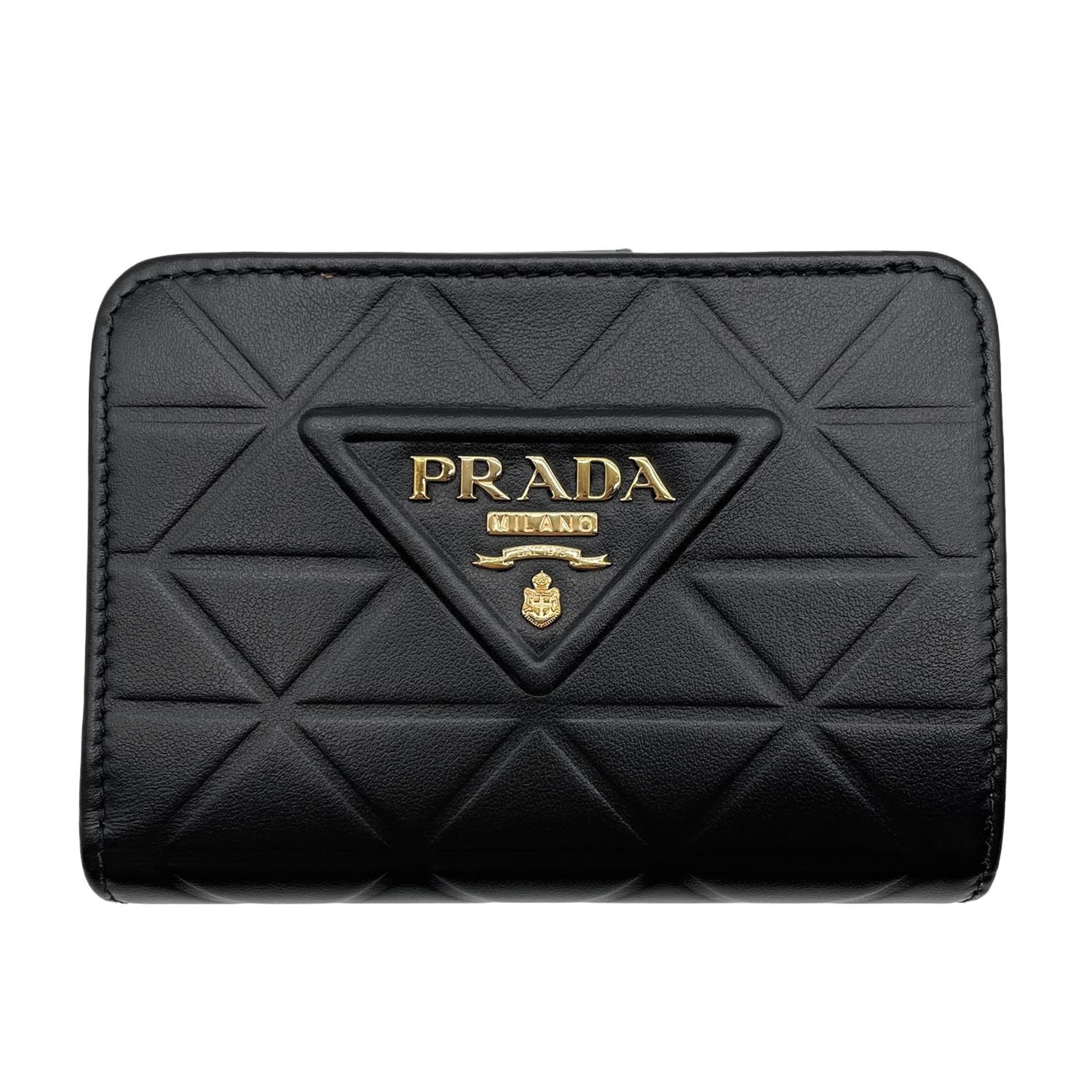 Prada Black Leather Wallet (Bi-Fold) (Pre-Owned)