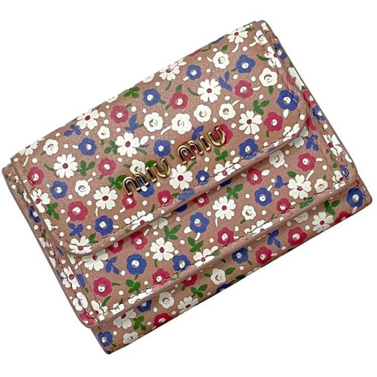 Miu Miu Pink Leather Wallet (Tri-Fold) (Pre-Owned)
