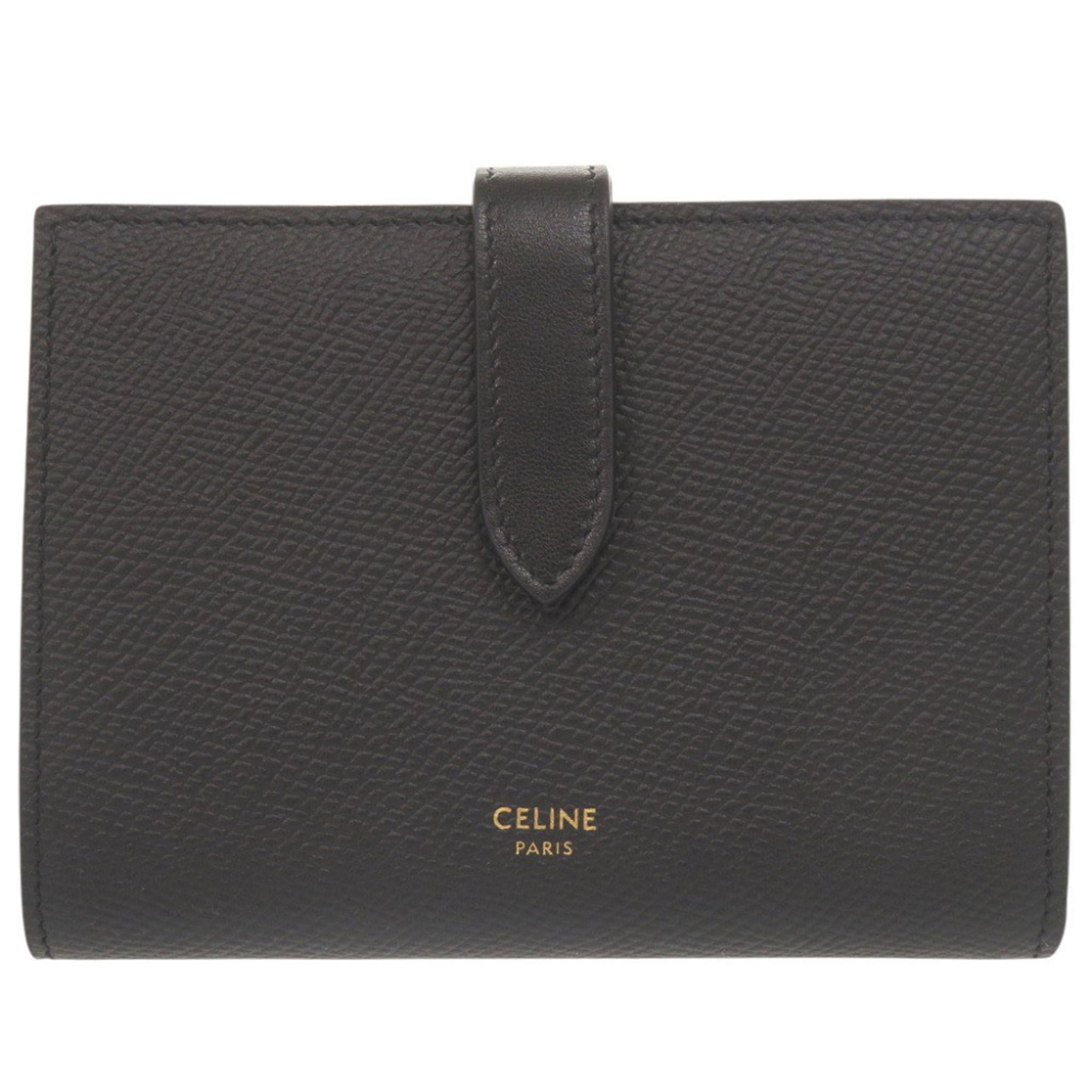 Celine Black Leather Wallet (Bi-Fold) (Pre-Owned)