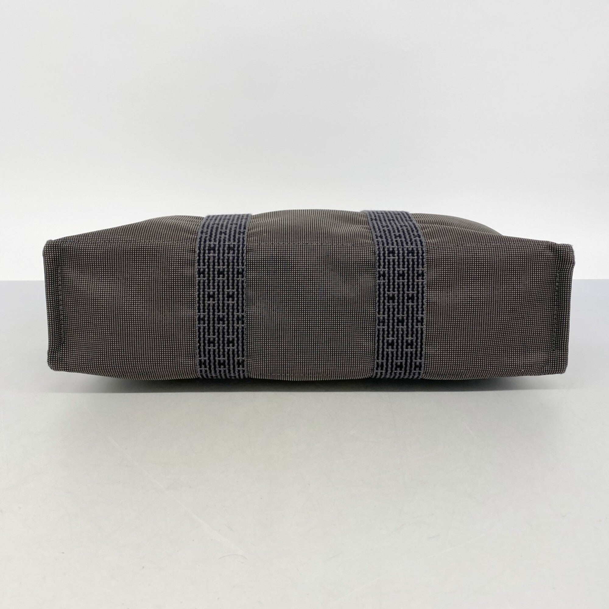 Hermes Gray Canvas Tote Bag (Pre-Owned)