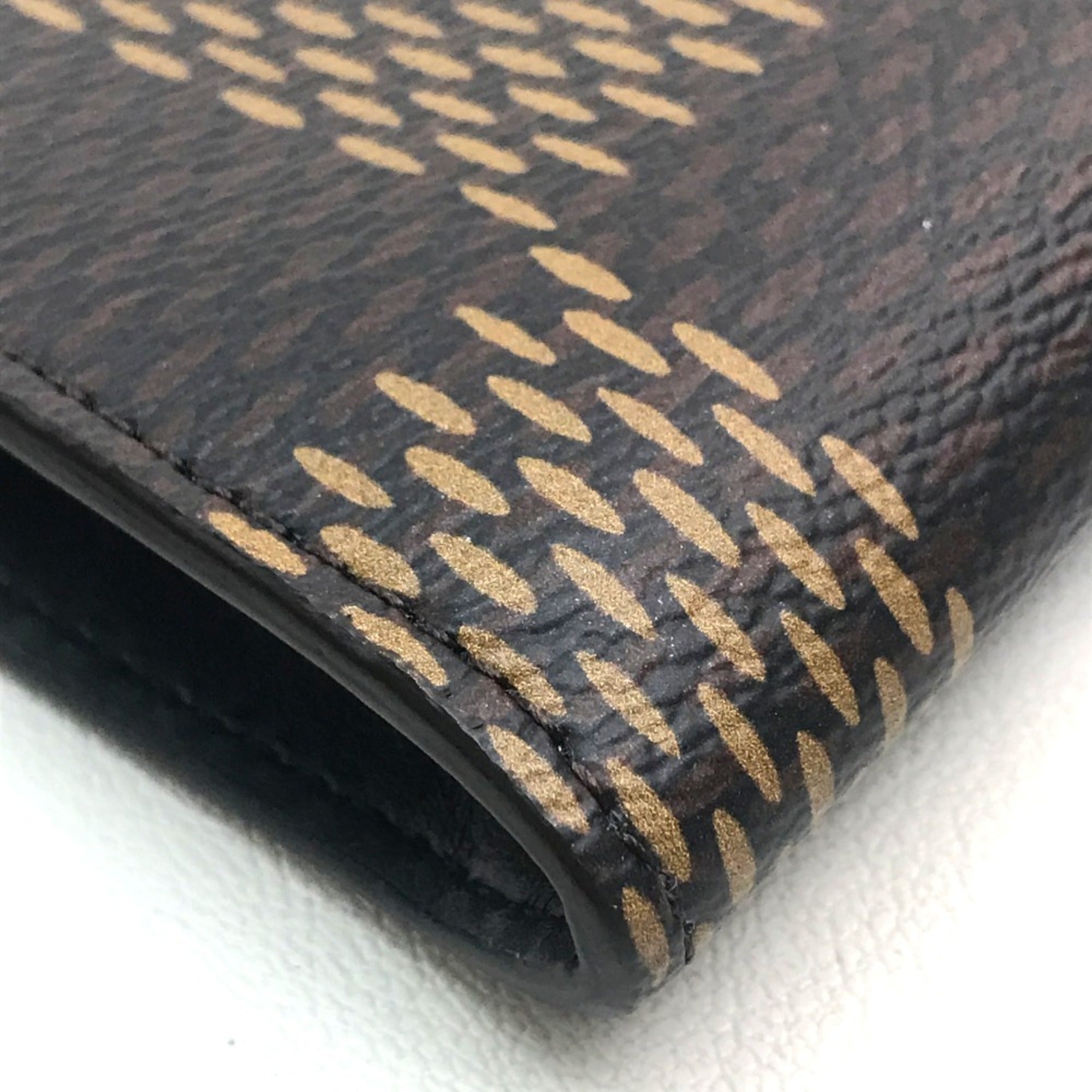Louis Vuitton Brown Ebene Damier Canvas Clutch Bag Pochette (Pre-Owned)