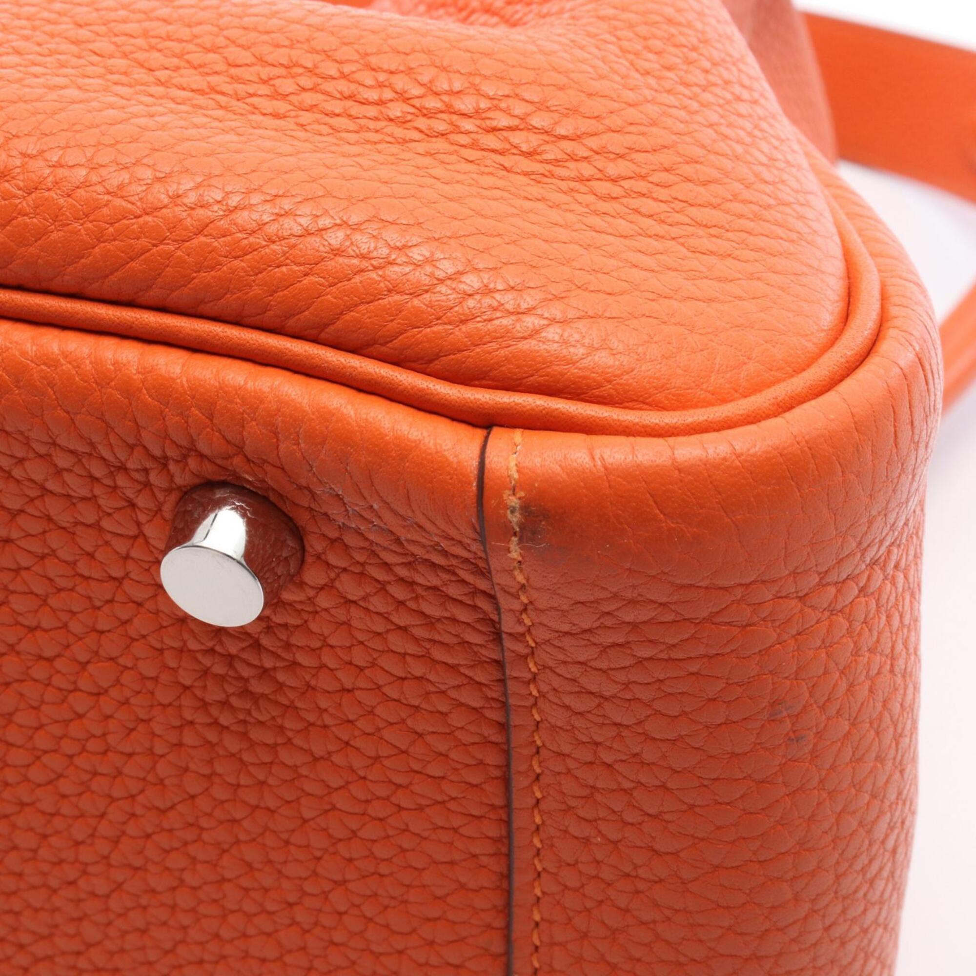 Hermes Feu Orange Taurillon Clemence Leather Handbag Shoulder Bag (Pre-Owned)