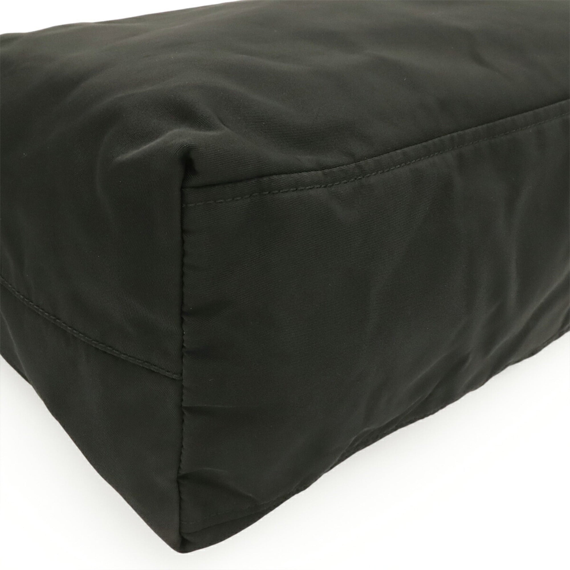 Prada Black Nero Nylon Leather Shoulder Bag (Pre-Owned)