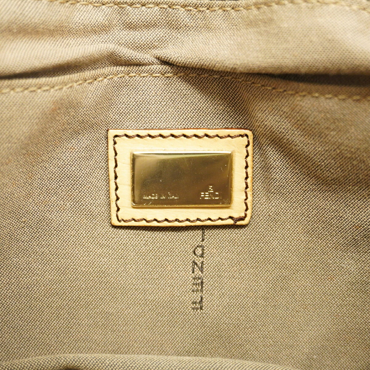 Fendi Brown Nylon Canvas Shoulder Bag (Pre-Owned)