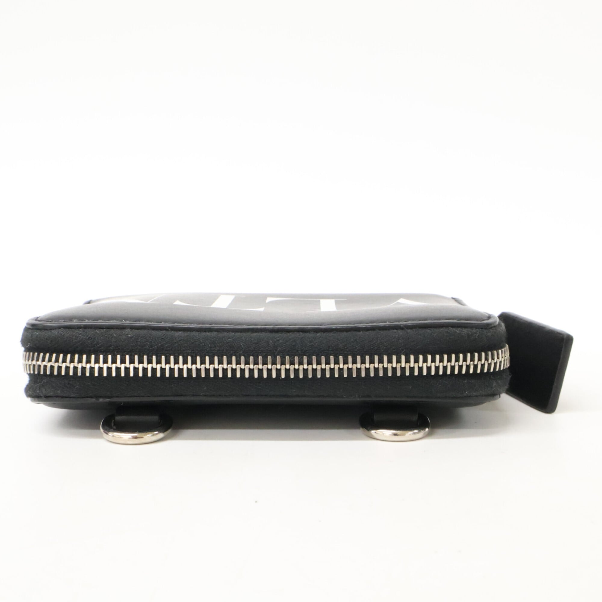 Valentino Black Leather Coin Purse/Coin Case (Pre-Owned)