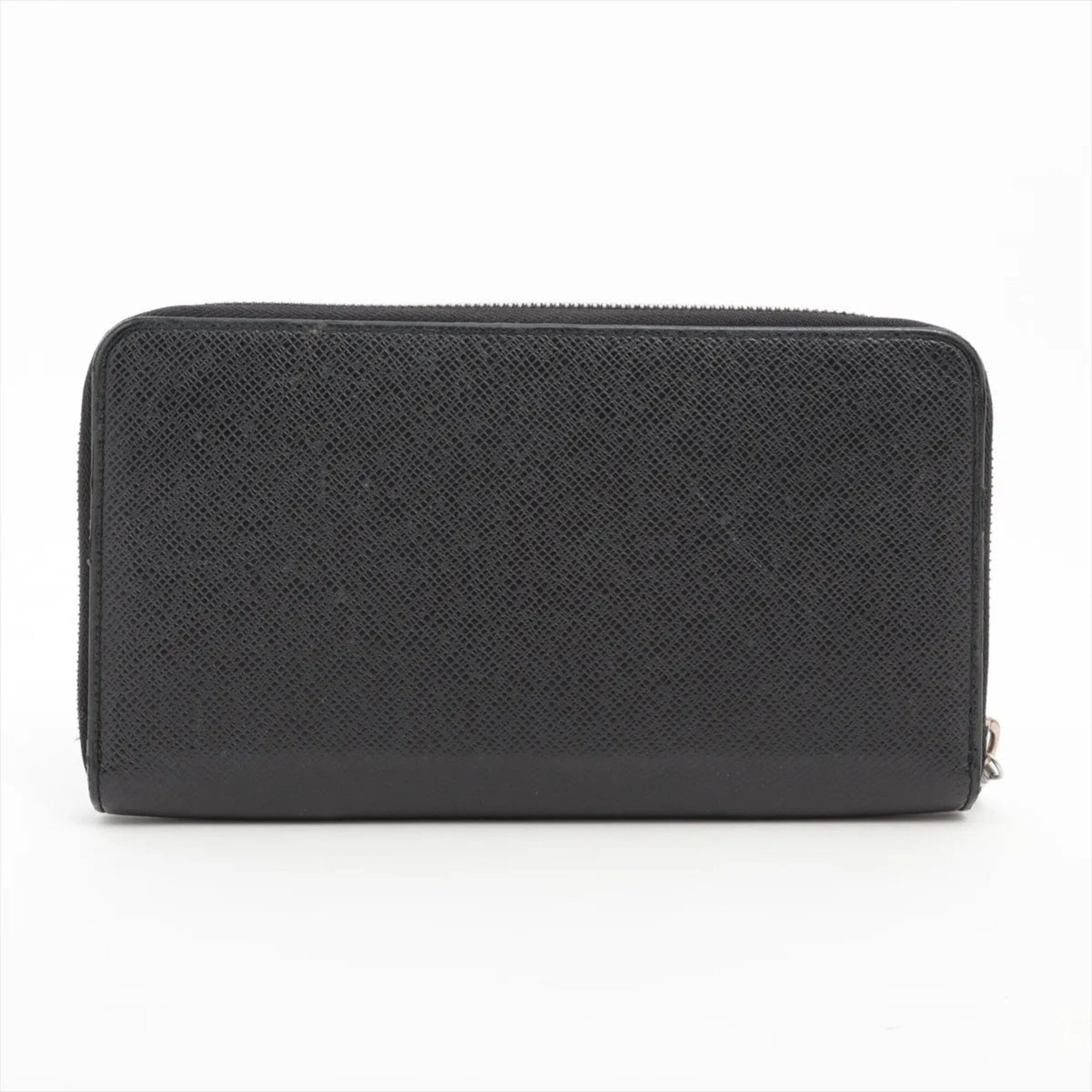 Louis Vuitton Noir Leather Long Wallet (Bi-Fold) (Pre-Owned)