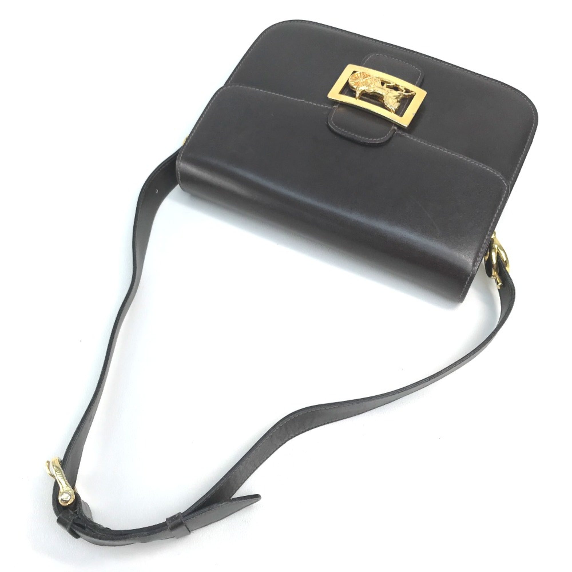 Celine Brown Leather Shoulder Bag (Pre-Owned)