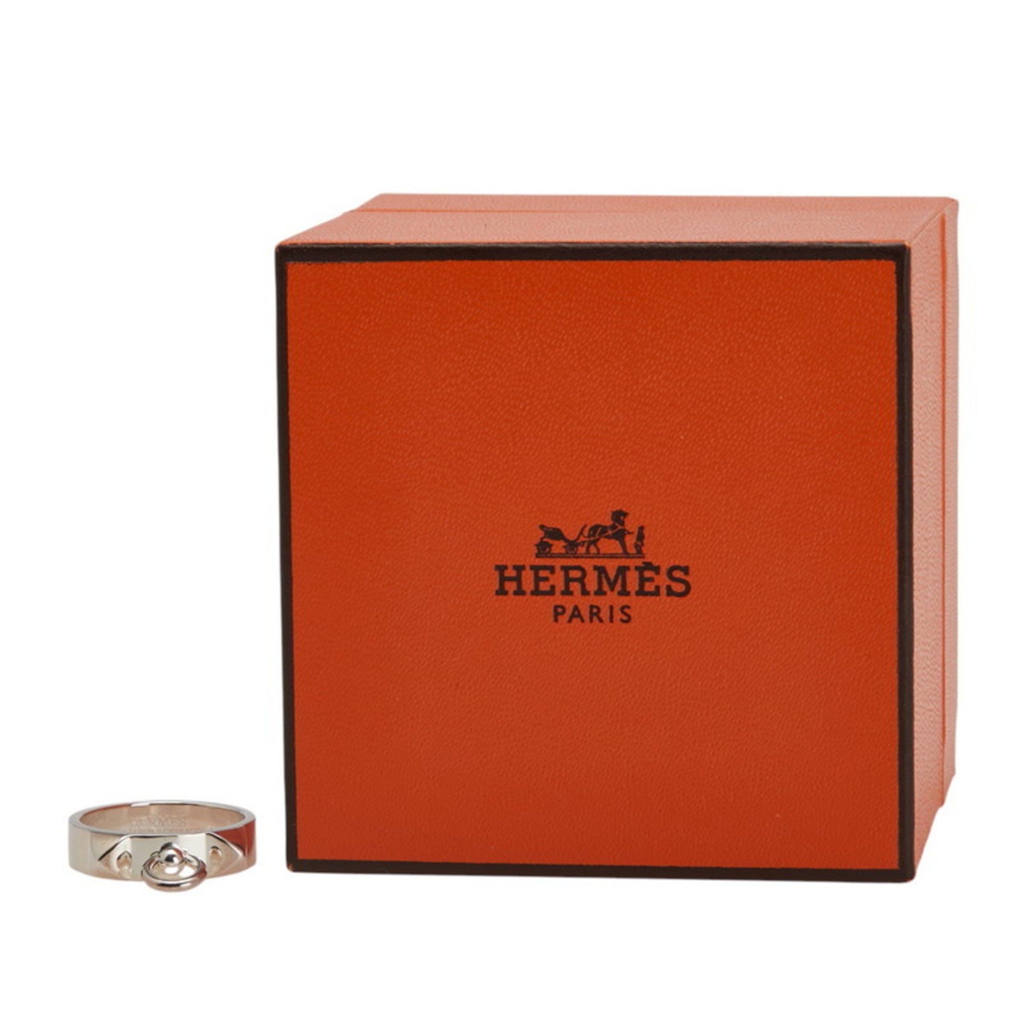Hermes Collier De Chien Silver Silver 925 Band Ring (Pre-Owned)