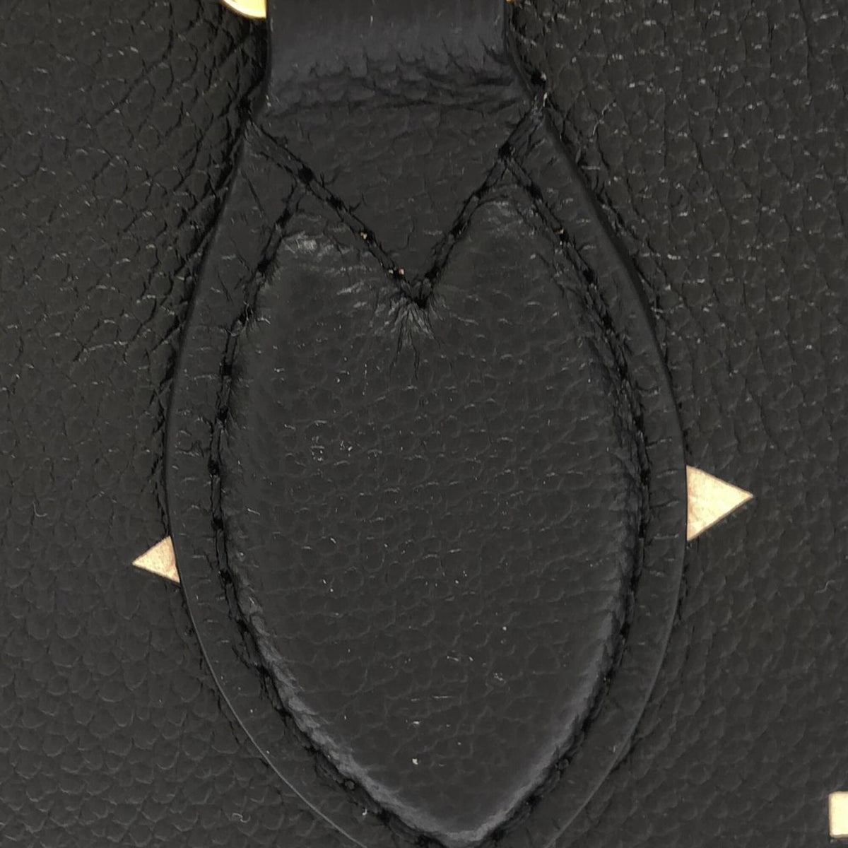 Louis Vuitton Beige Black Leather Handbag (Pre-Owned)