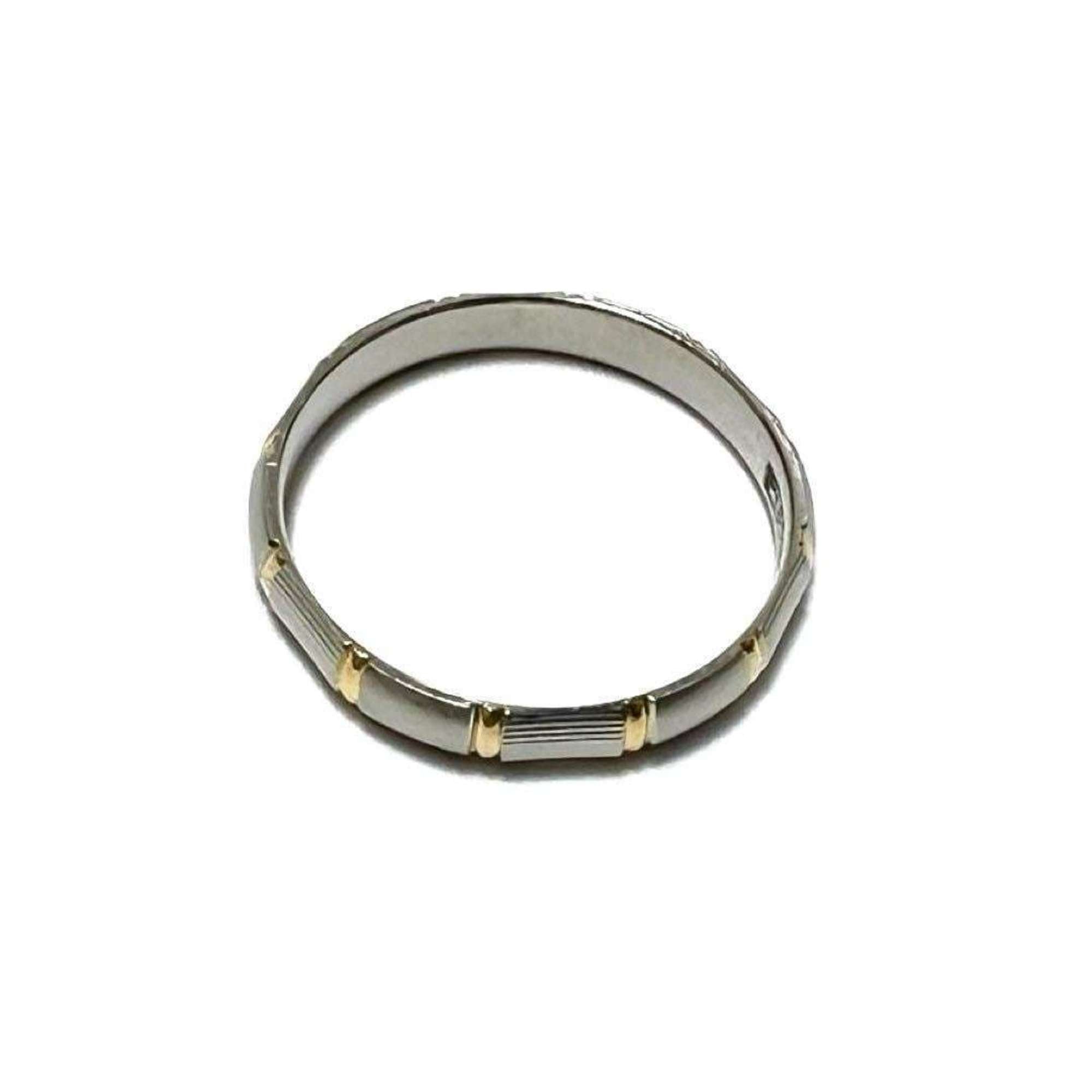 Celine Silver Yellow Gold (18K) Platinum Band Ring (Pre-Owned)