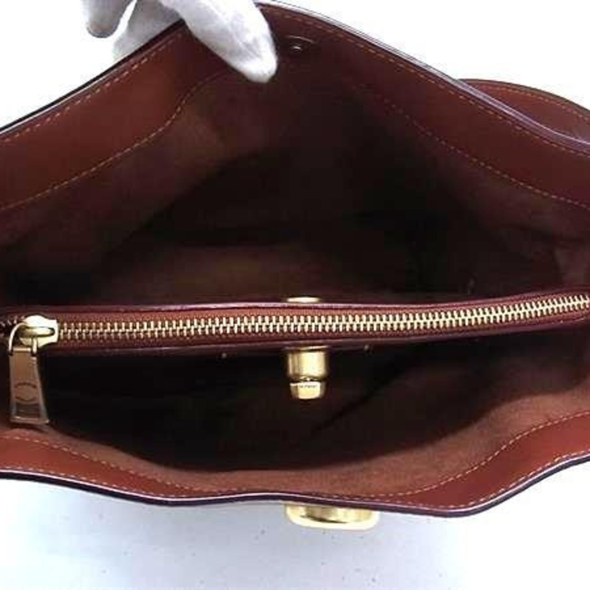 Coach Signature Brown Pvc Leather Shoulder Bag (Pre-Owned)