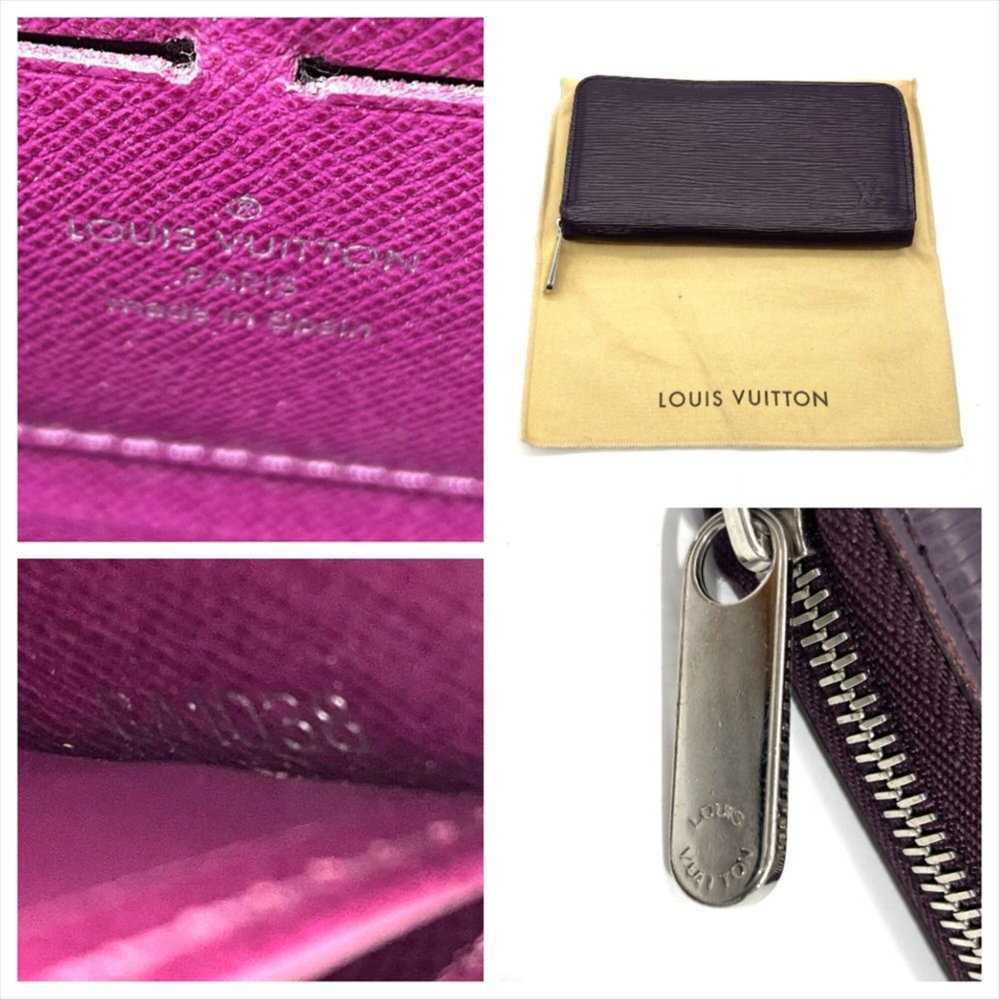 Louis Vuitton Black Cassis Purple Epi Leather Long Wallet (Bi-Fold) (Pre-Owned)