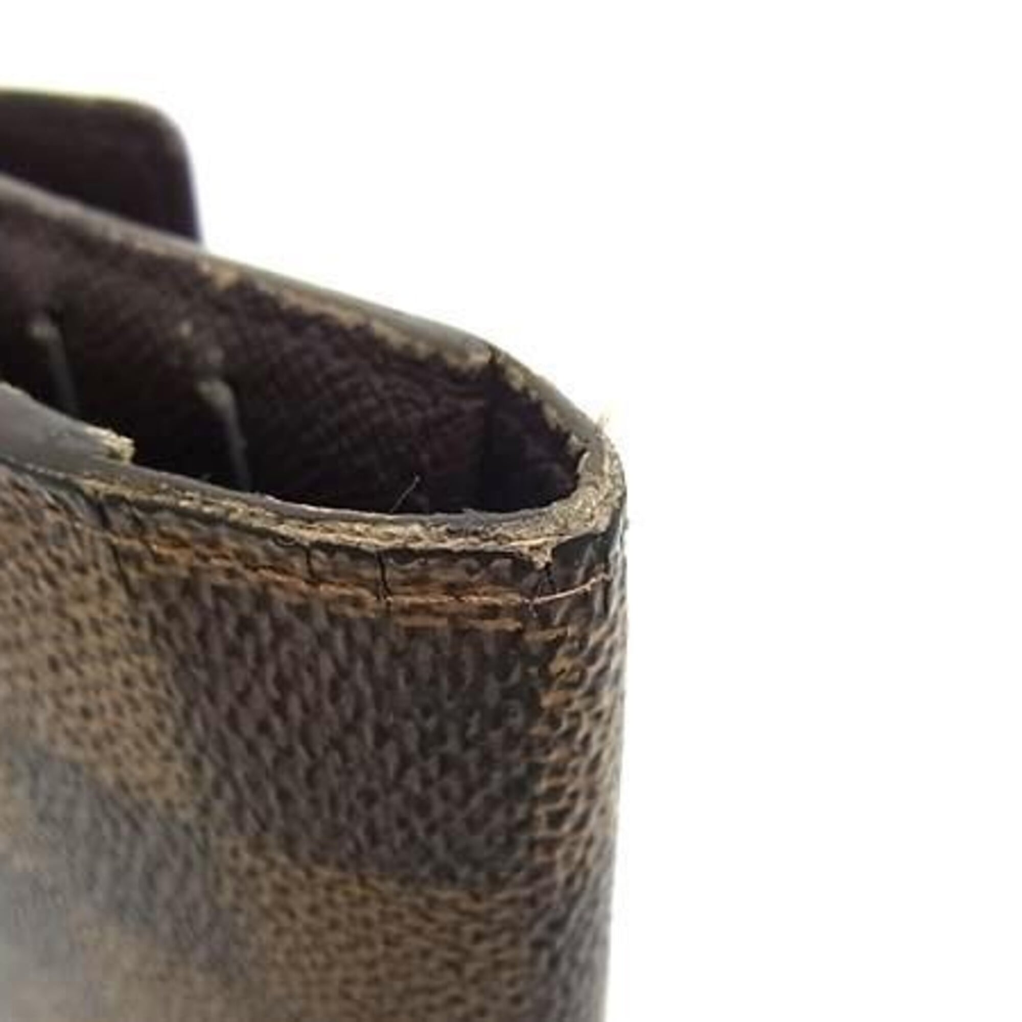 Louis Vuitton Damier Brown Pvc Leather Long Wallet (Tri-Fold) (Pre-Owned)