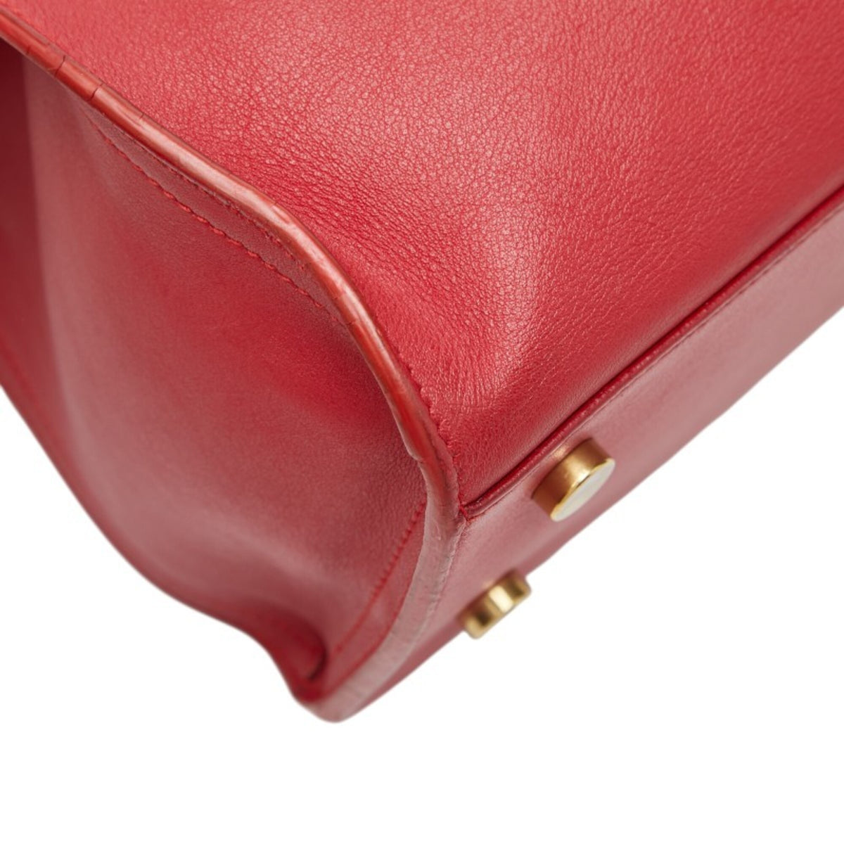 Saint Laurent Red Color Leather Handbag Shoulder Bag (Pre-Owned)