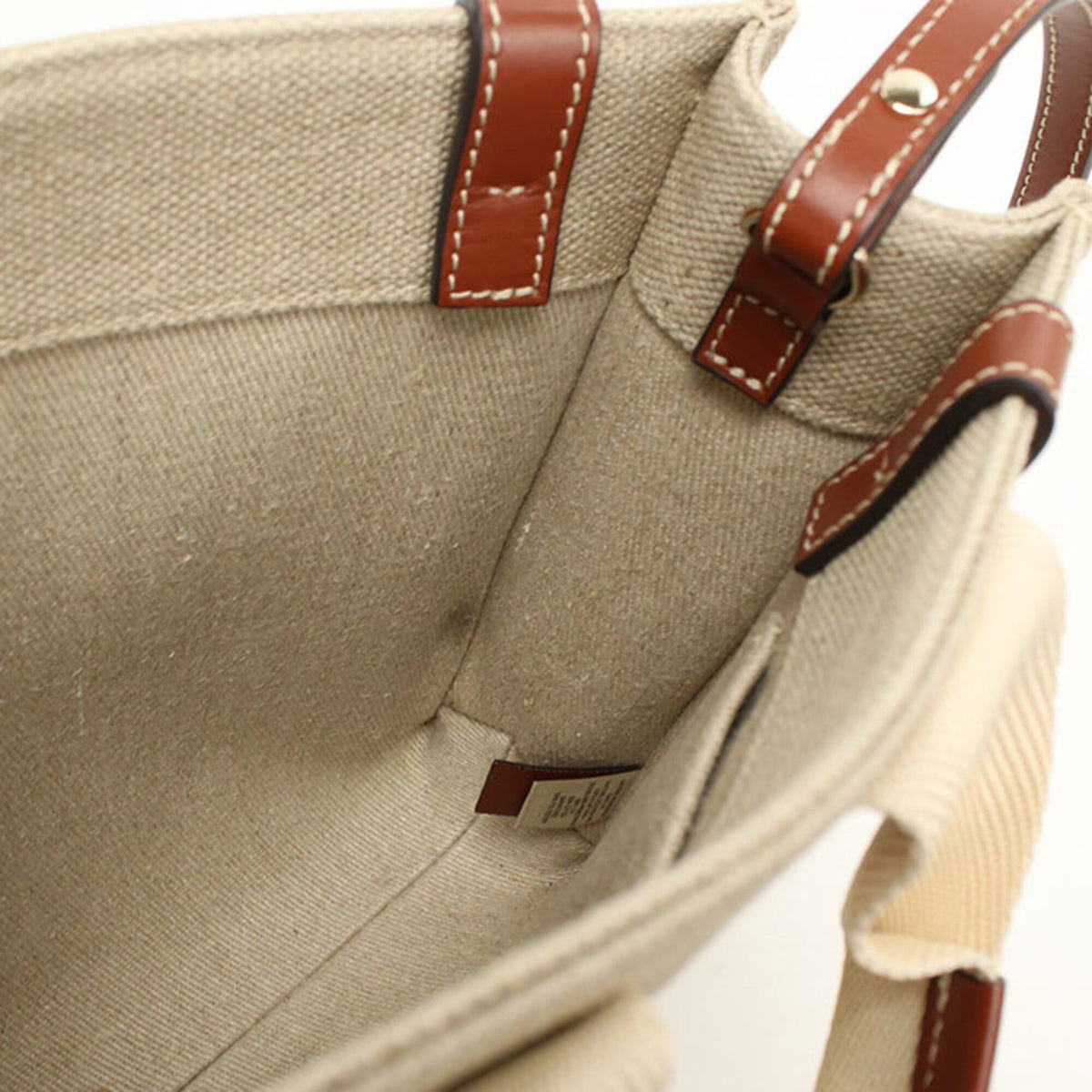 Chloé Beige Linen Tote Bag (Pre-Owned)