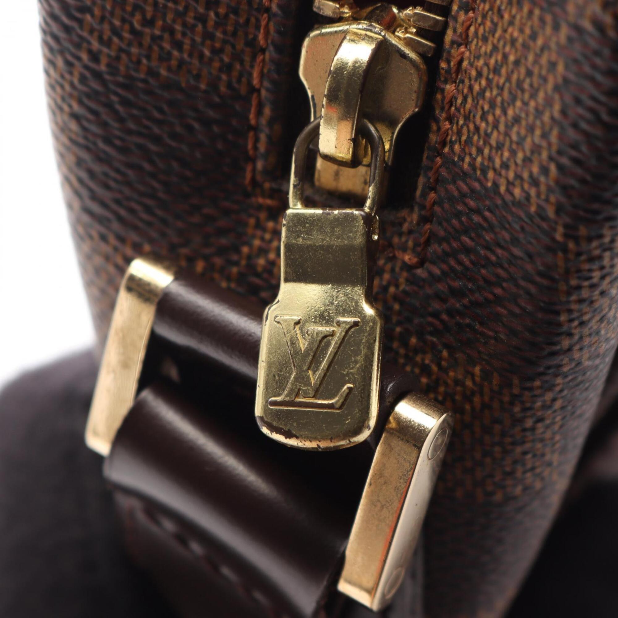Louis Vuitton Brown Ebene Coated Canvas Leather Damier Canvas Handbag Shoulder Bag (Pre-Owned)