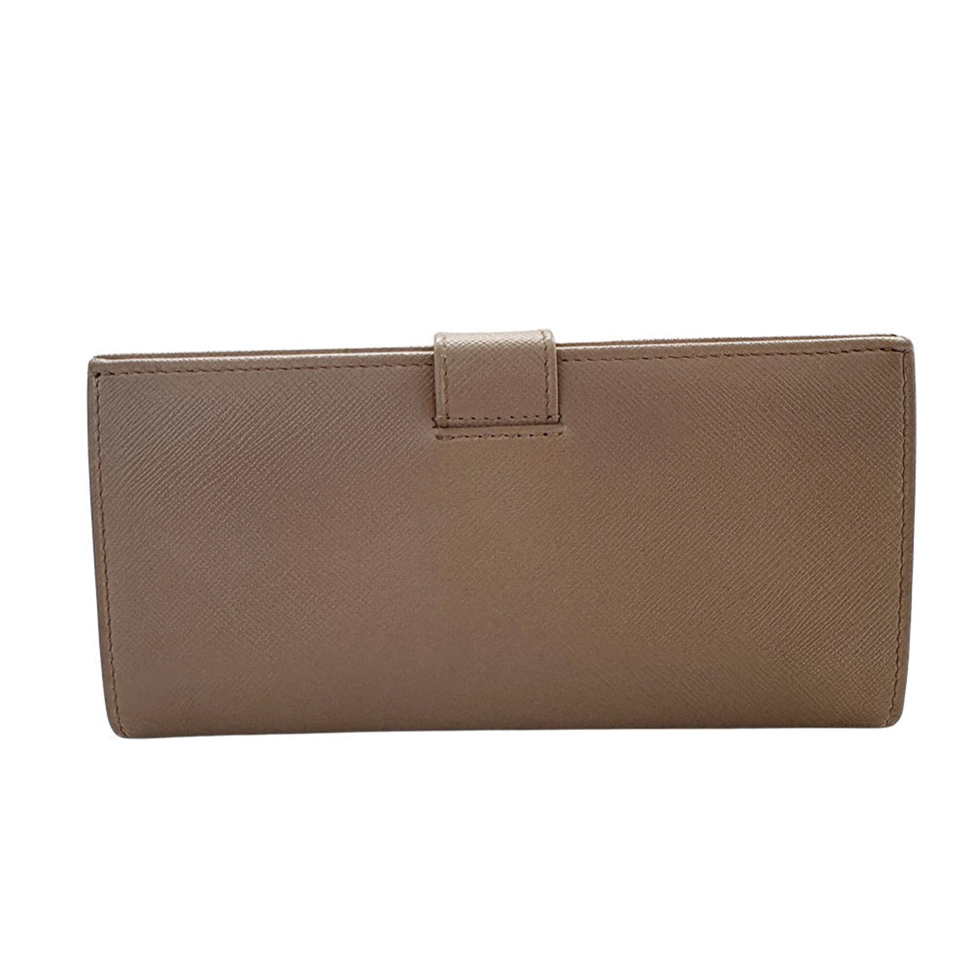 Prada Pink Saffiano Long Bill Wallet (Bi-Fold) (Pre-Owned)