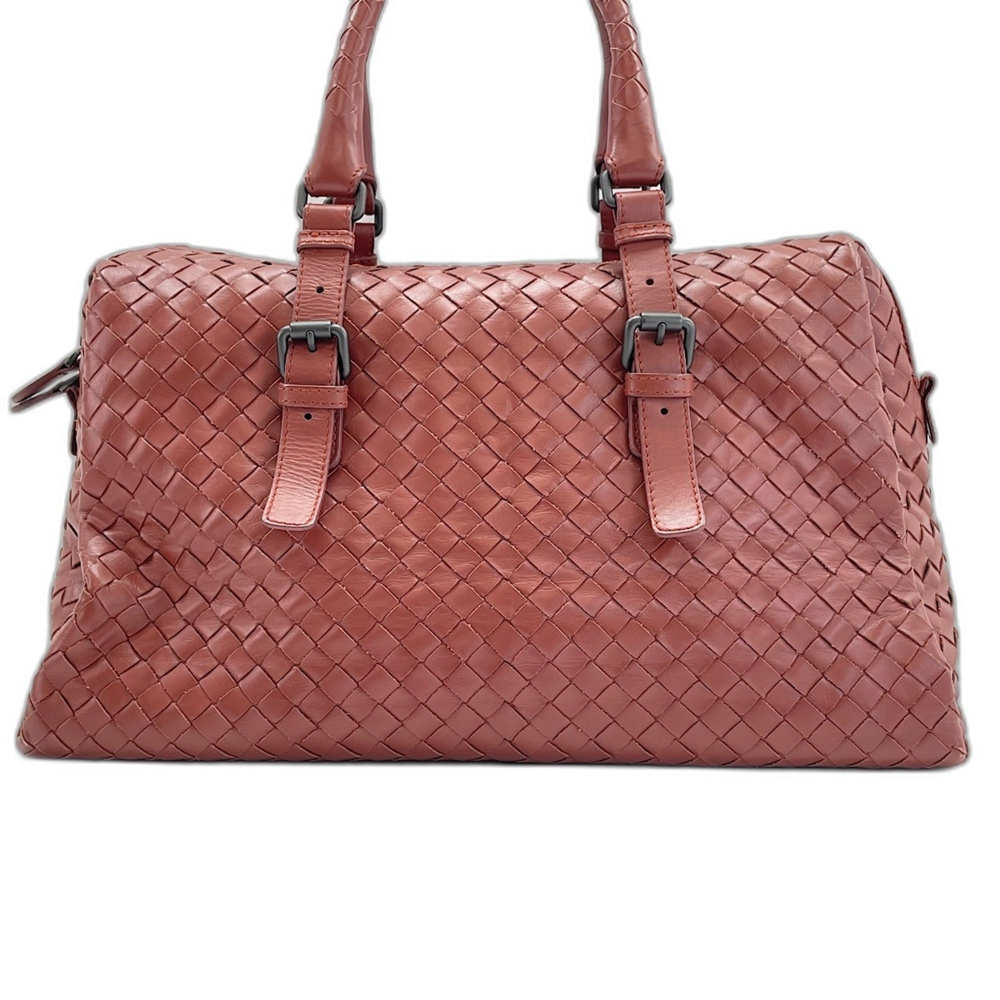 Bottega Veneta Red Color Leather Handbag (Pre-Owned)