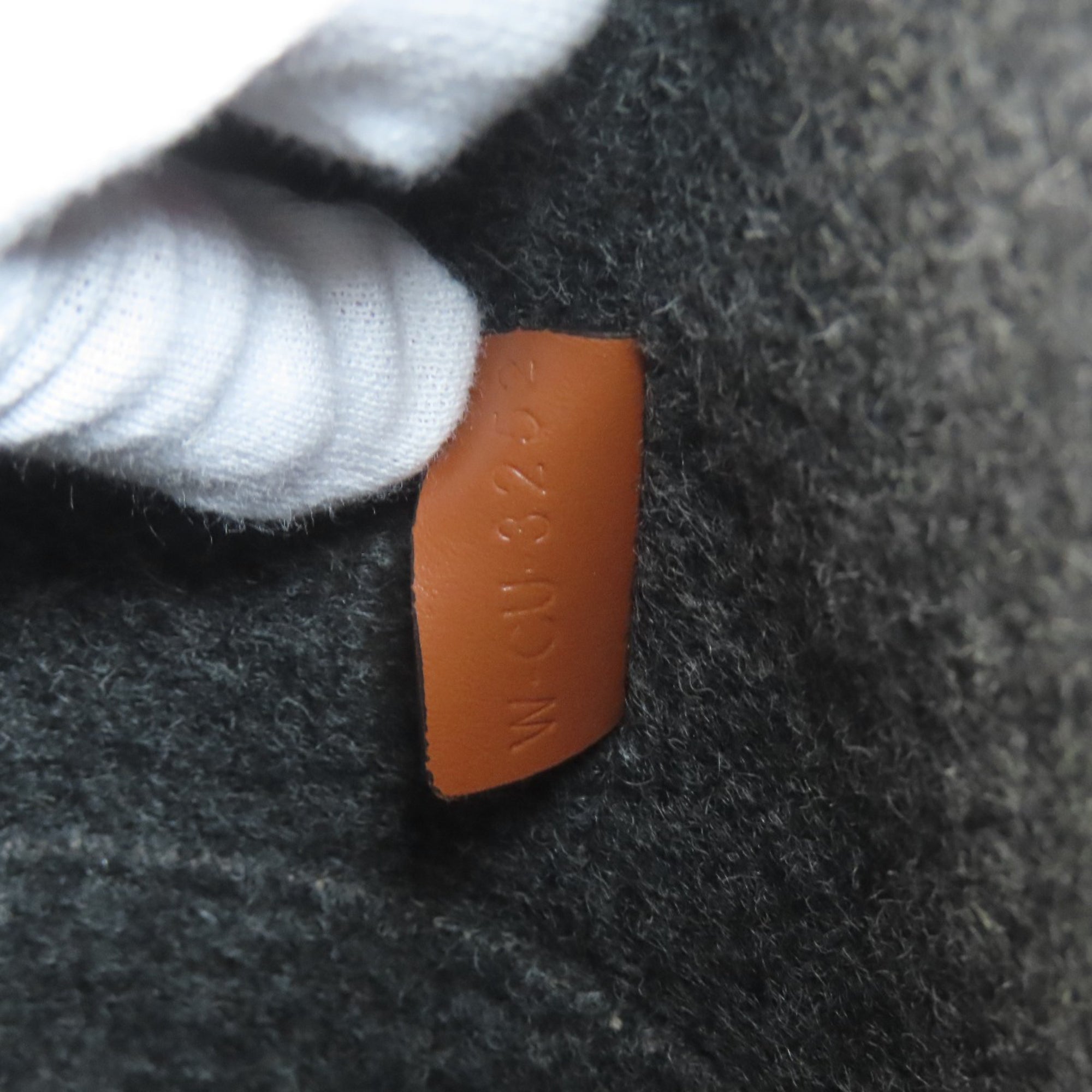 Celine Brown Gray Felt Leather Shoulder Bag (Pre-Owned)