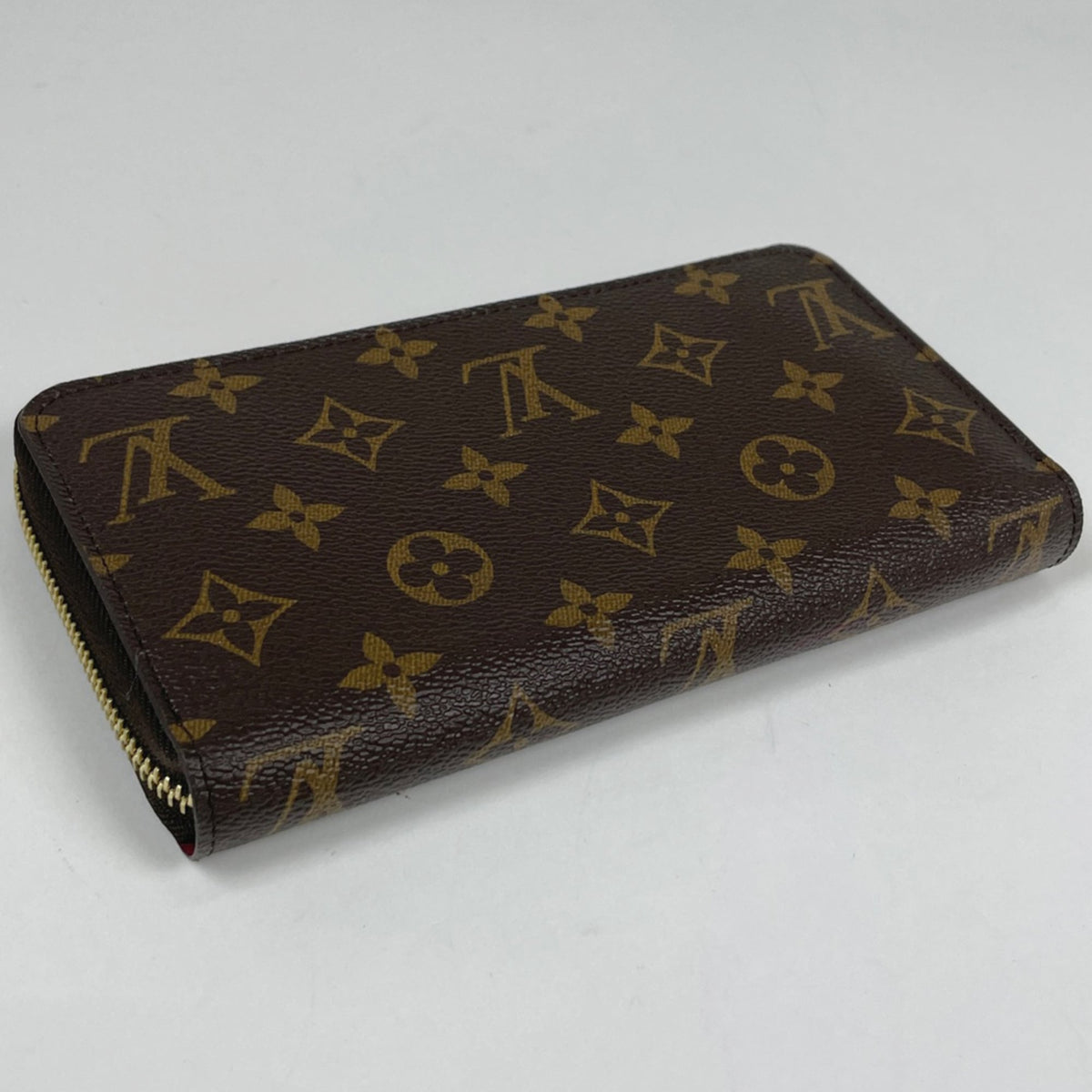 Louis Vuitton Brown Fuchsia Monogram Long Wallet (Bi-Fold) (Pre-Owned)