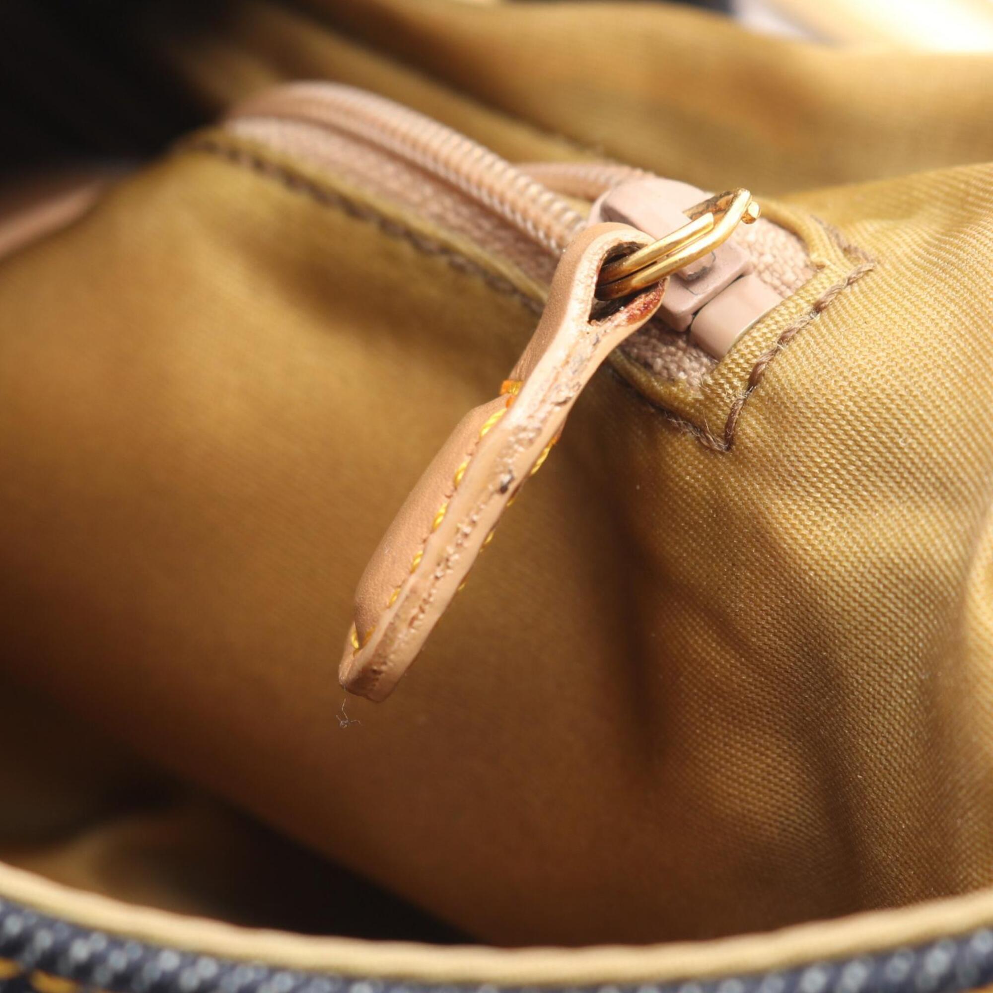 Christian Dior Beige Navy Denim Handbag (Pre-Owned)