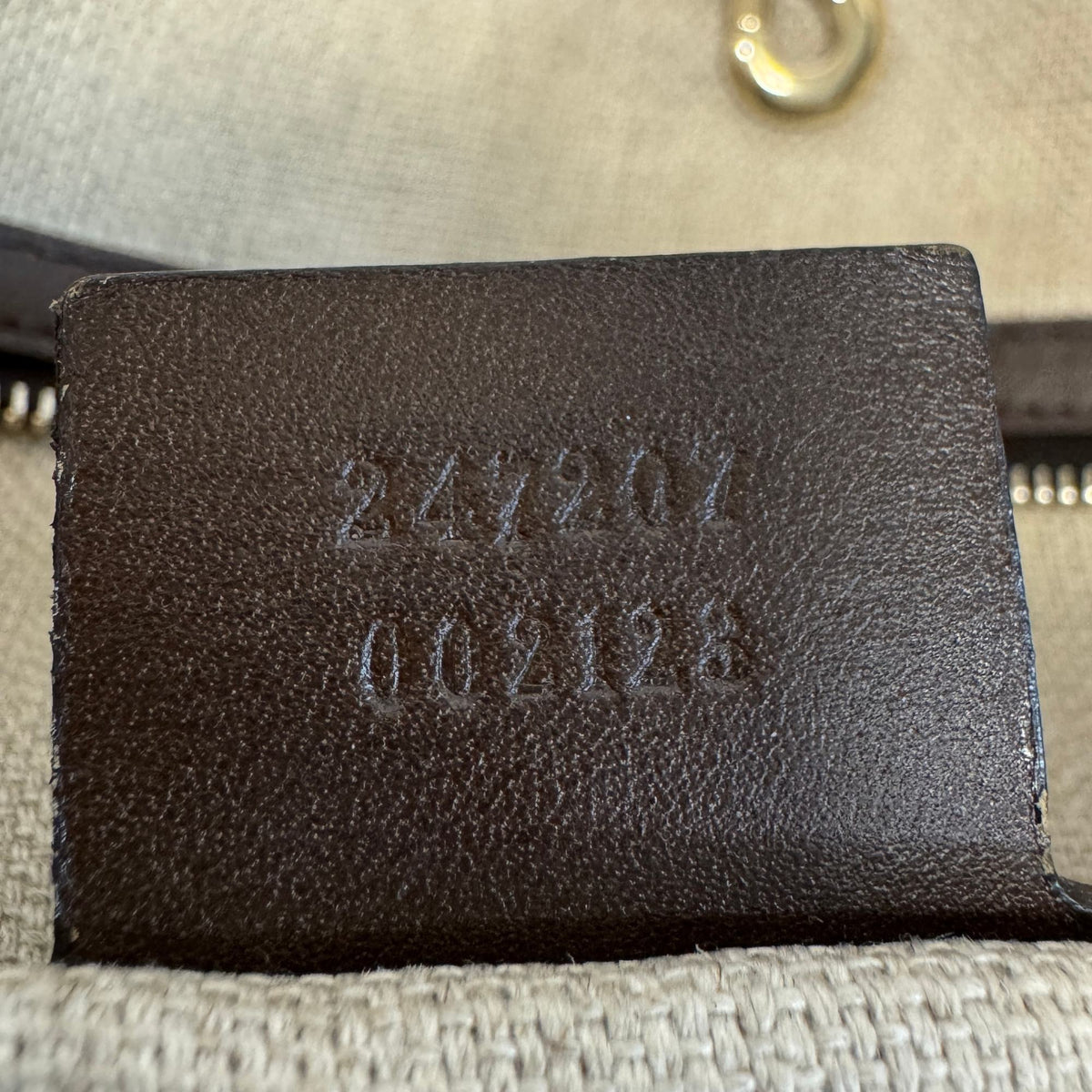 Gucci Brown Canvas Leather Tote Bag (Pre-Owned)