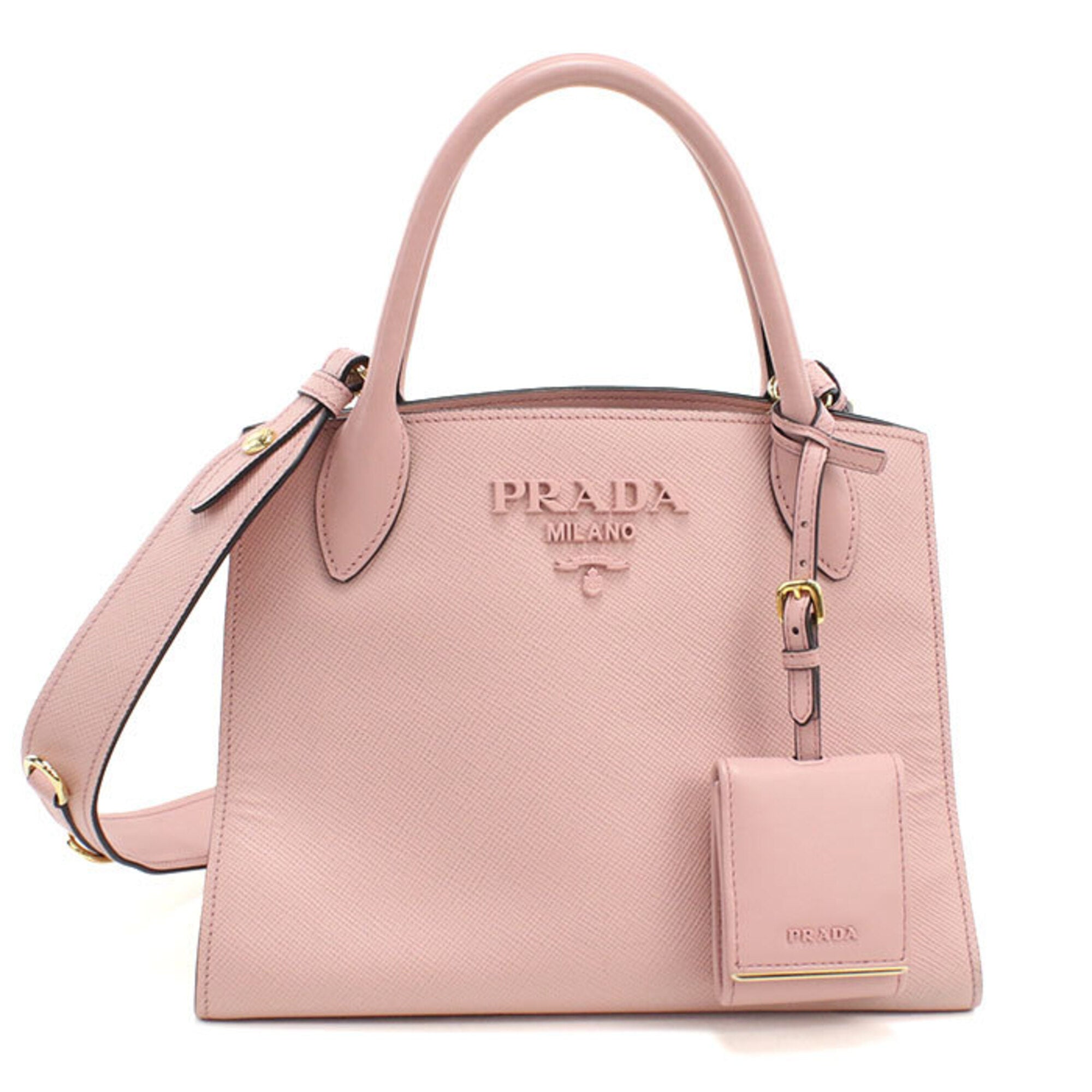 Prada Pink Leather Tote Bag (Pre-Owned)