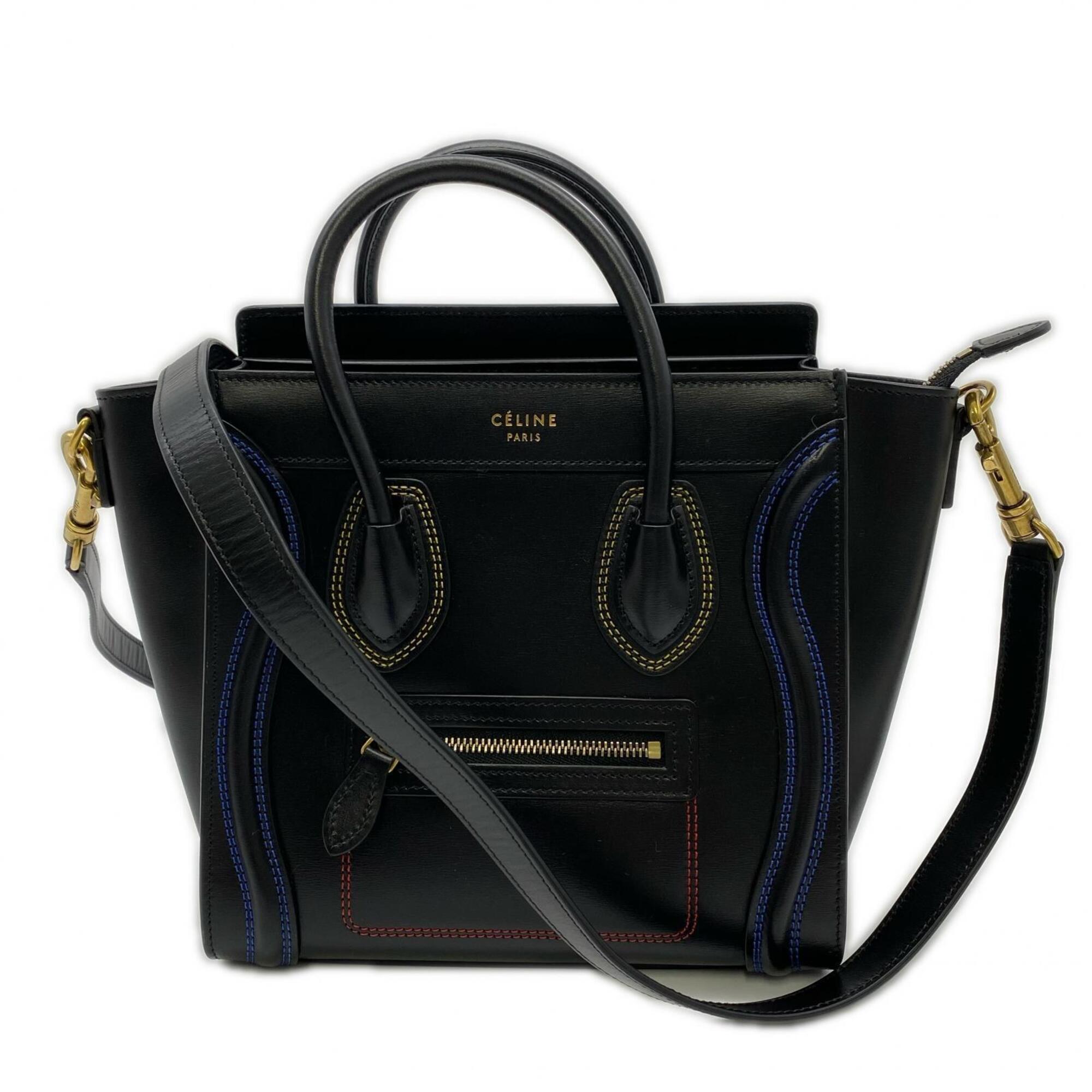 Celine Black Multi-Color Leather Handbag (Pre-Owned)