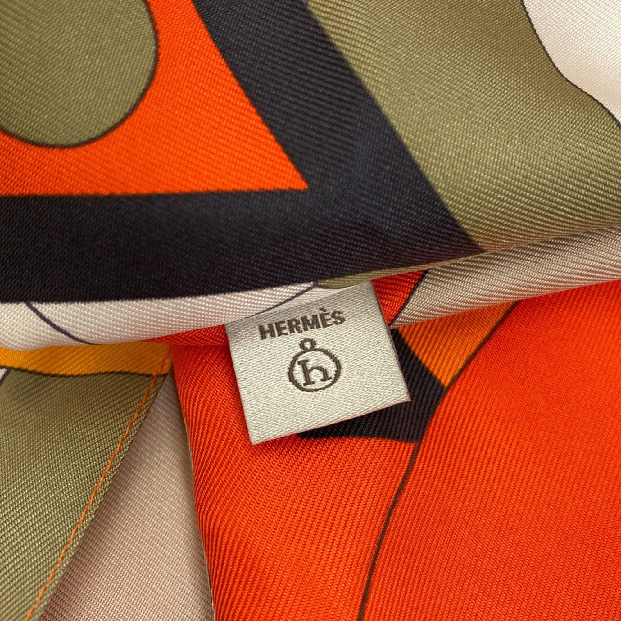 Hermes Orange Silk Eco-Bag Tote Bag (Pre-Owned)