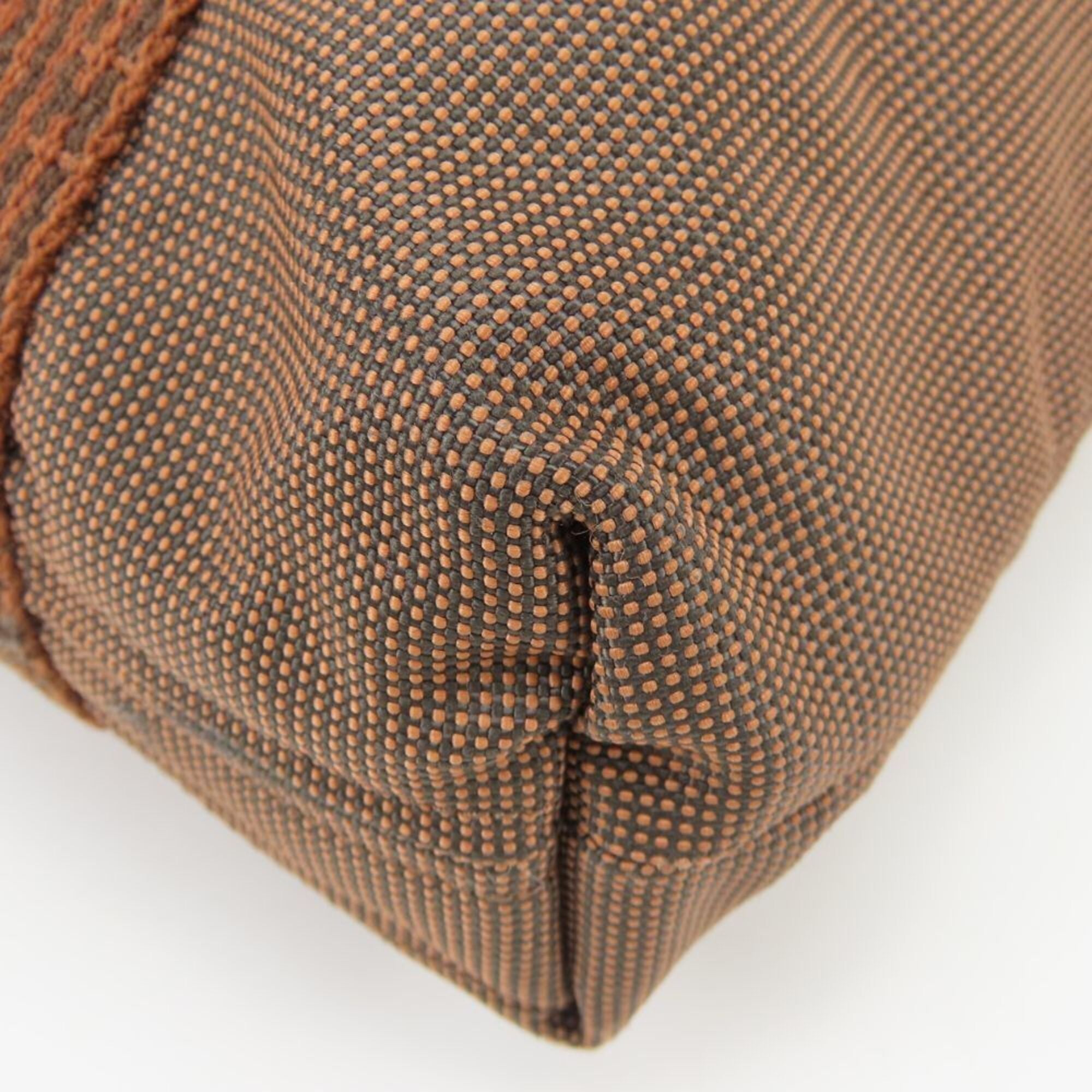Hermes Brown Polyester Polyamide Tote Bag (Pre-Owned)