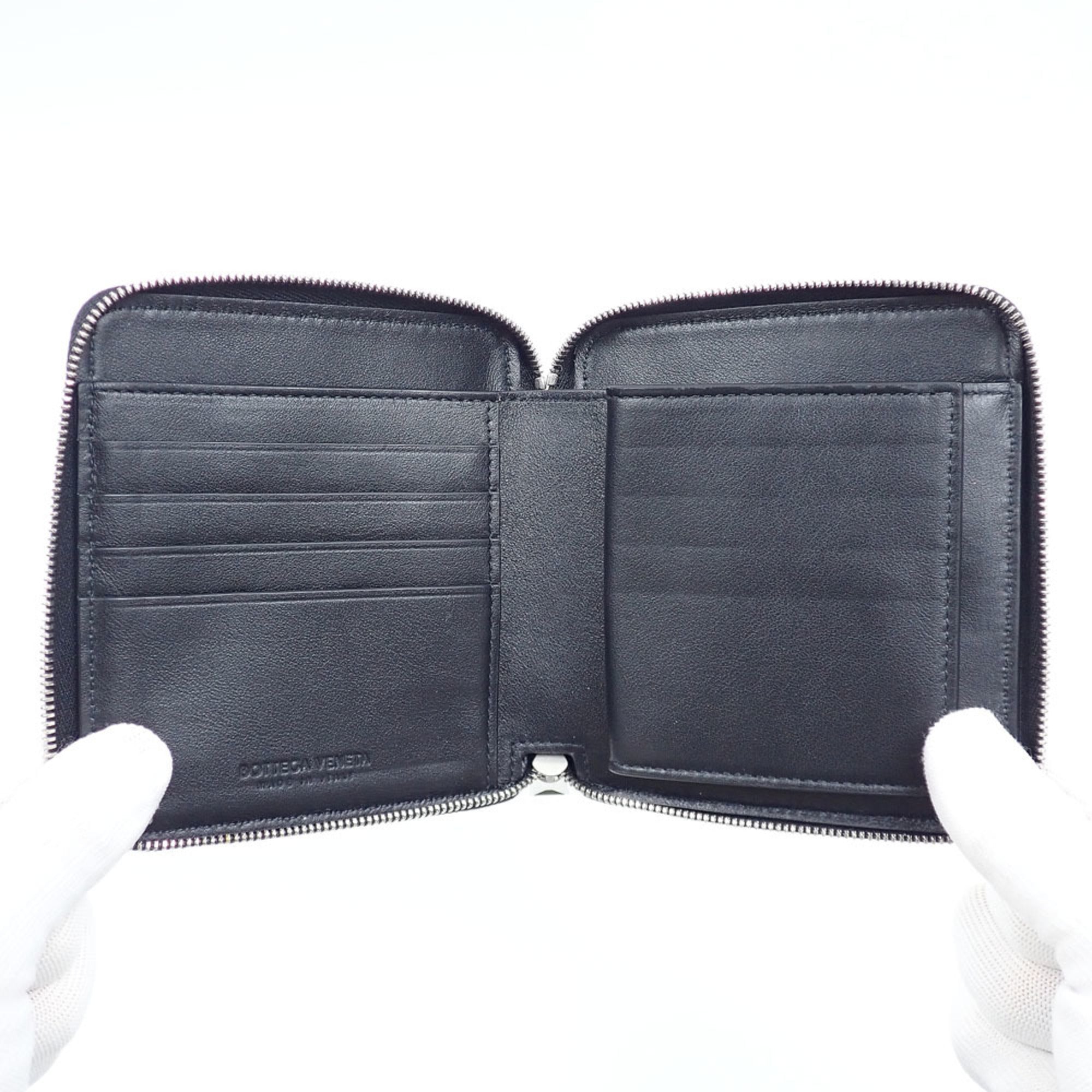 Bottega Veneta Black Intrecciato Wallet (Bi-Fold) (Pre-Owned)