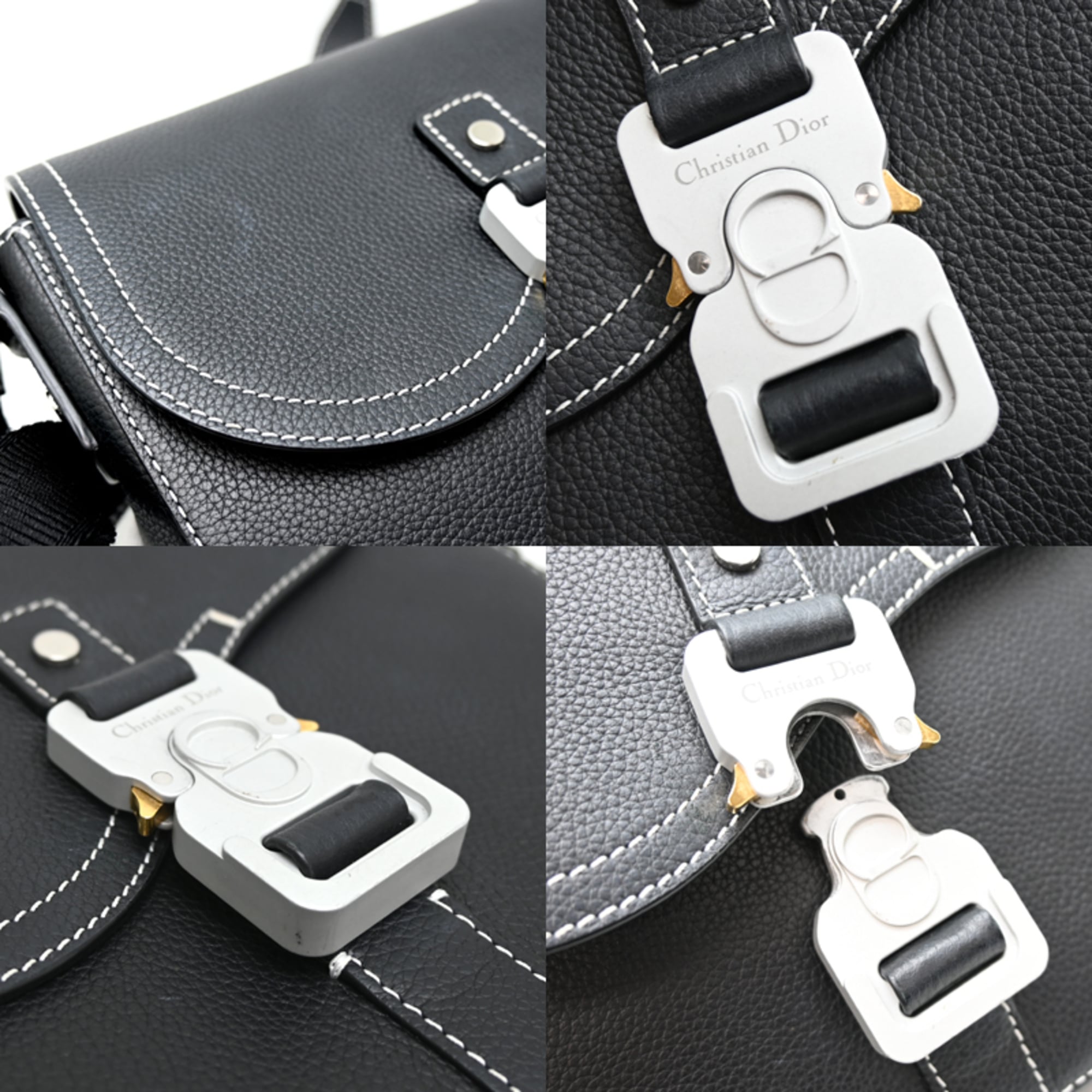 Christian Dior Black Leather Shoulder Bag (Pre-Owned)