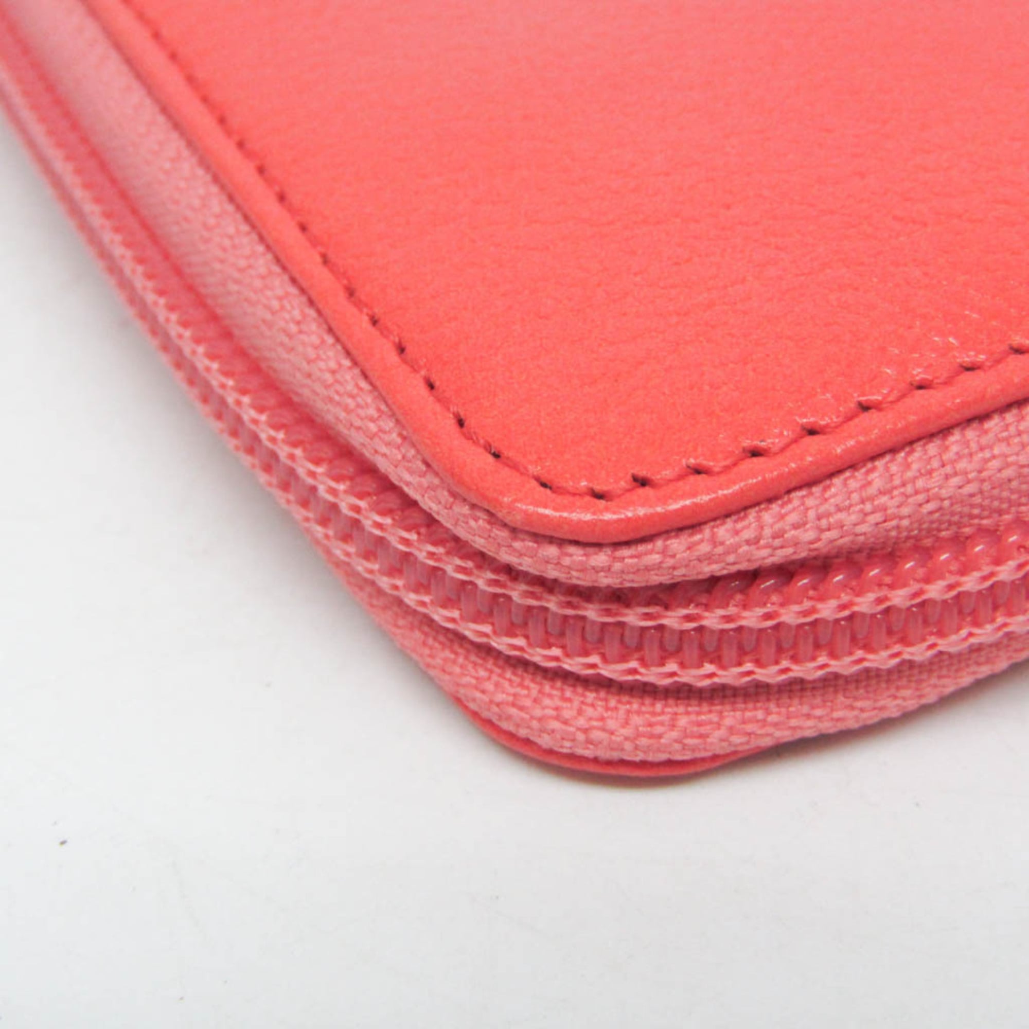 Chanel Camellia Zip Around Organizer Leather Pink Leather Wallets Accessory (Pre-Owned)