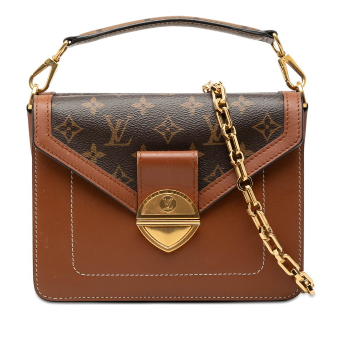 Louis Vuitton Brown Pvc Leather Handbag Shoulder Bag (Pre-Owned)