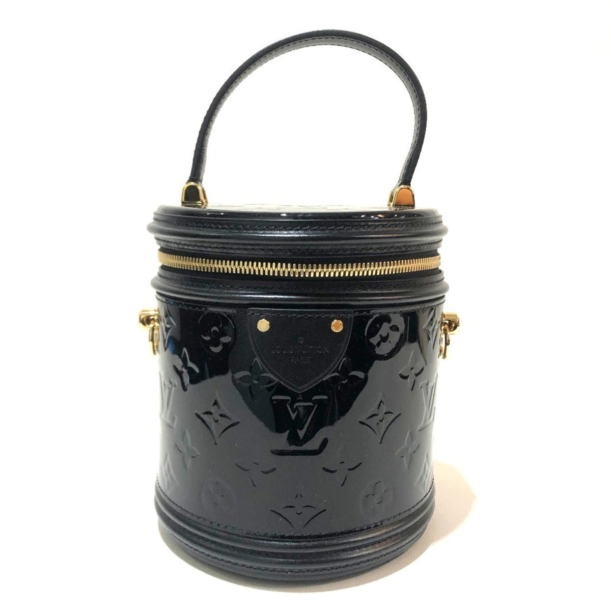 Louis Vuitton Black Noir Monogram Vernis Handbag Vanity Bag (Pre-Owned)