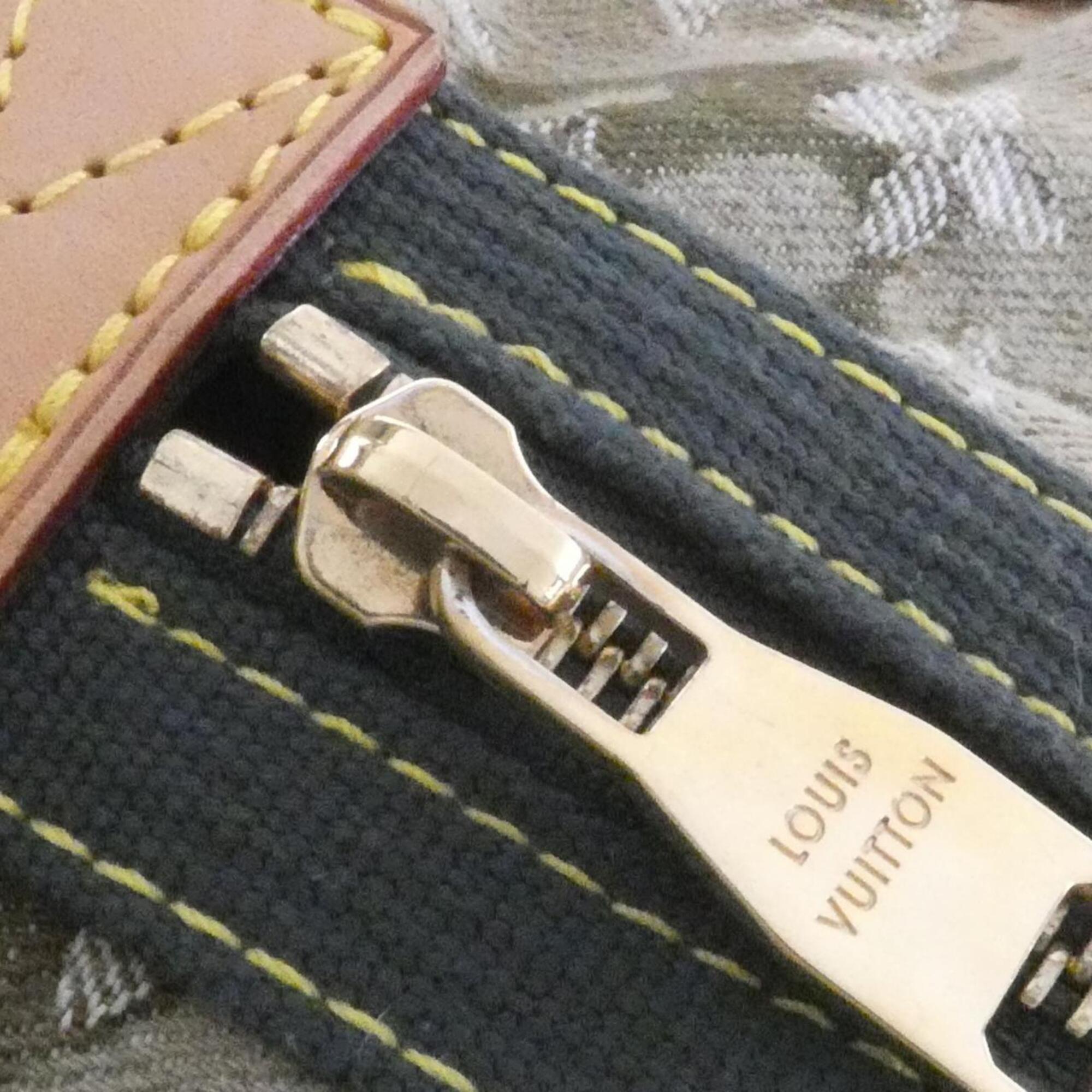 Louis Vuitton Khaki Denim Shoulder Bag (Pre-Owned)