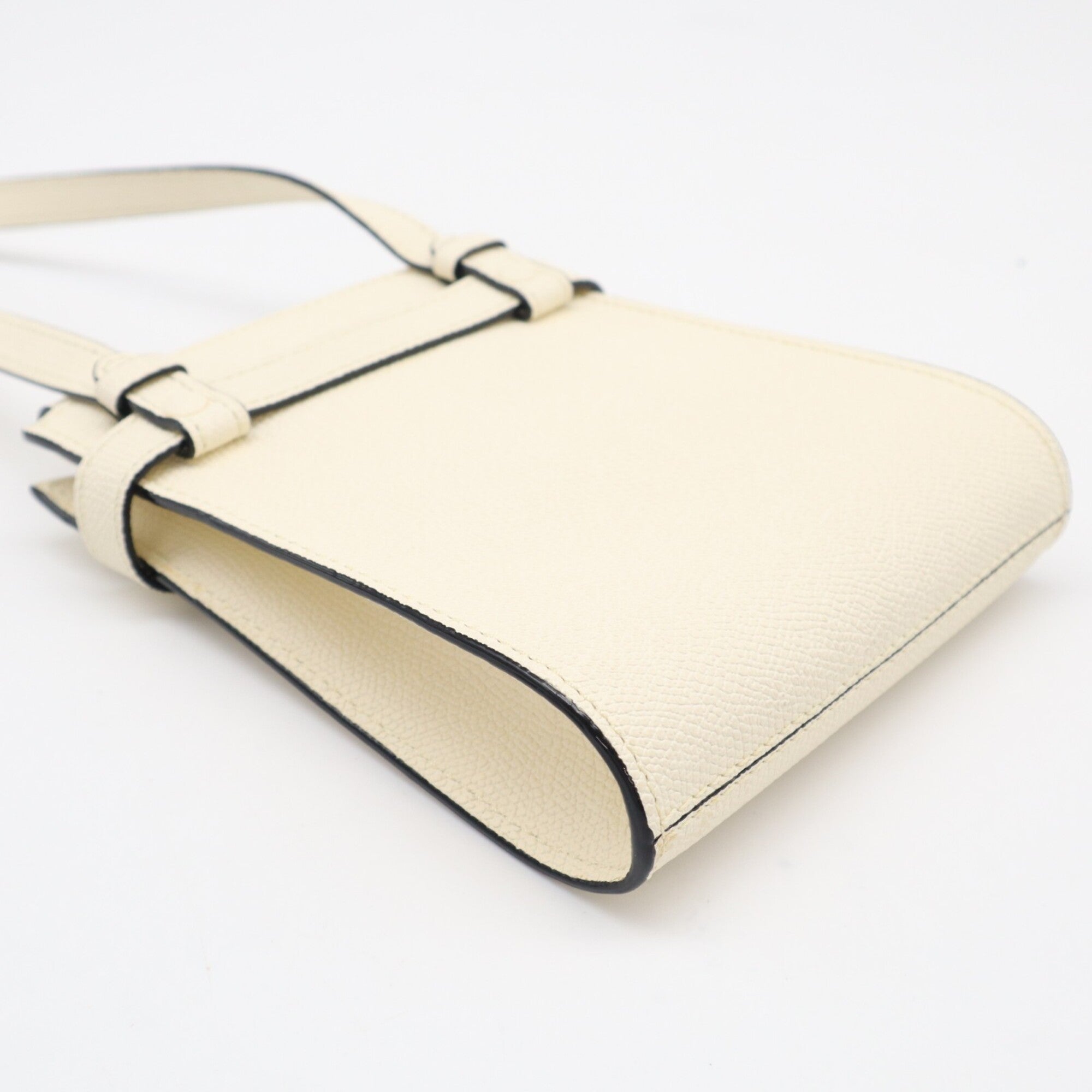Valextra White Leather Shoulder Bag (Pre-Owned)