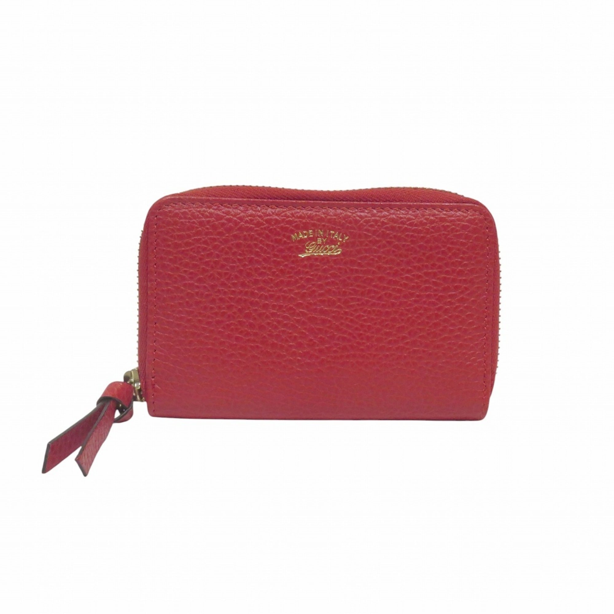 Gucci Red Color Leather Coin Purse/Coin Case (Pre-Owned)