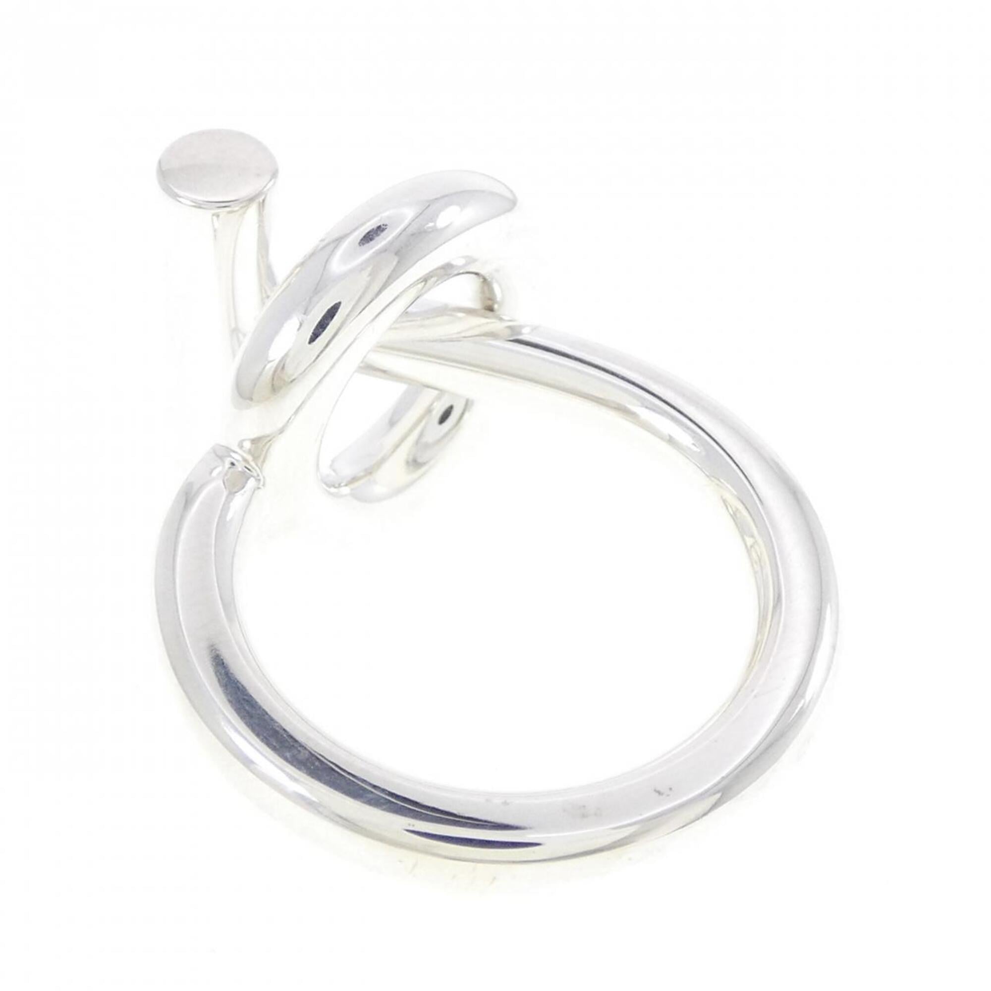 Hermes Silver 925 Band Ring (Pre-Owned)