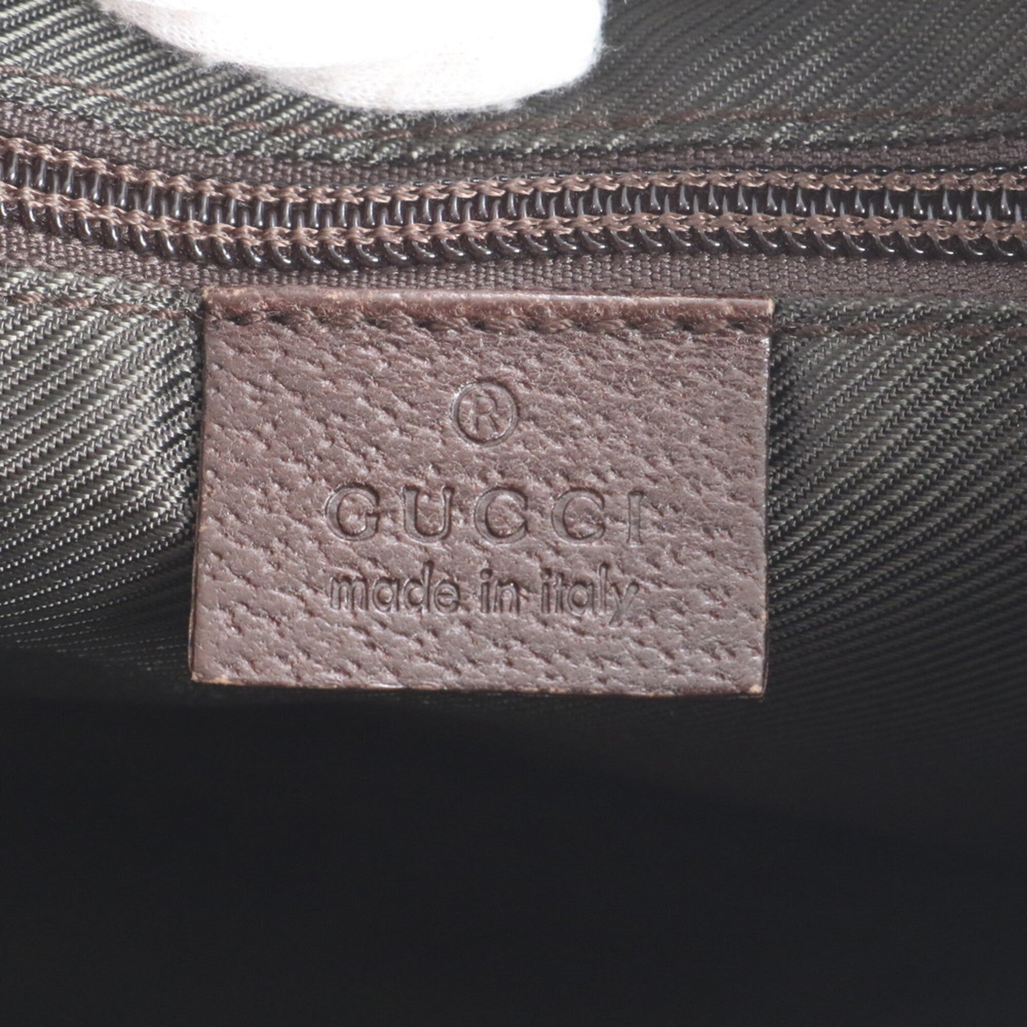 Gucci Beige Brown Leather Canvas Handbag Shoulder Bag (Pre-Owned)