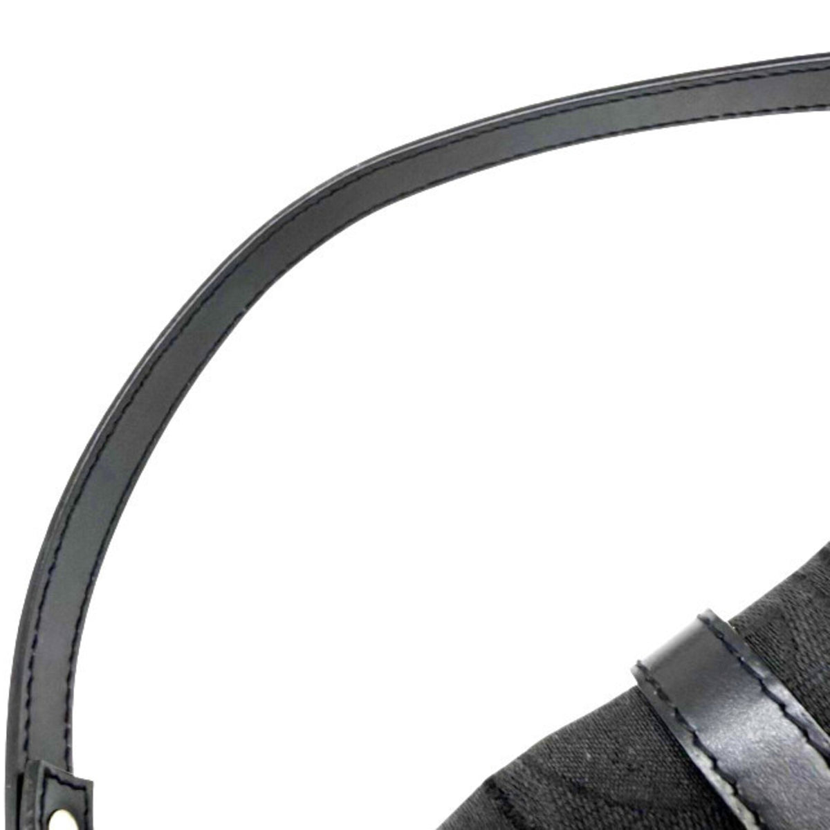 Dolce & Gabbana Black Canvas Leather Handbag Pouch (Pre-Owned)