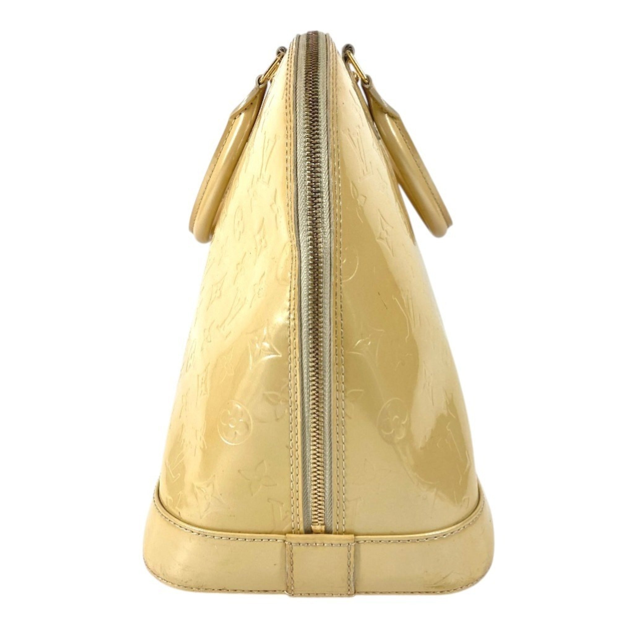Louis Vuitton Beige Blanc Corail Galle Monogram Vernis Handbag Tote Bag (Pre-Owned)