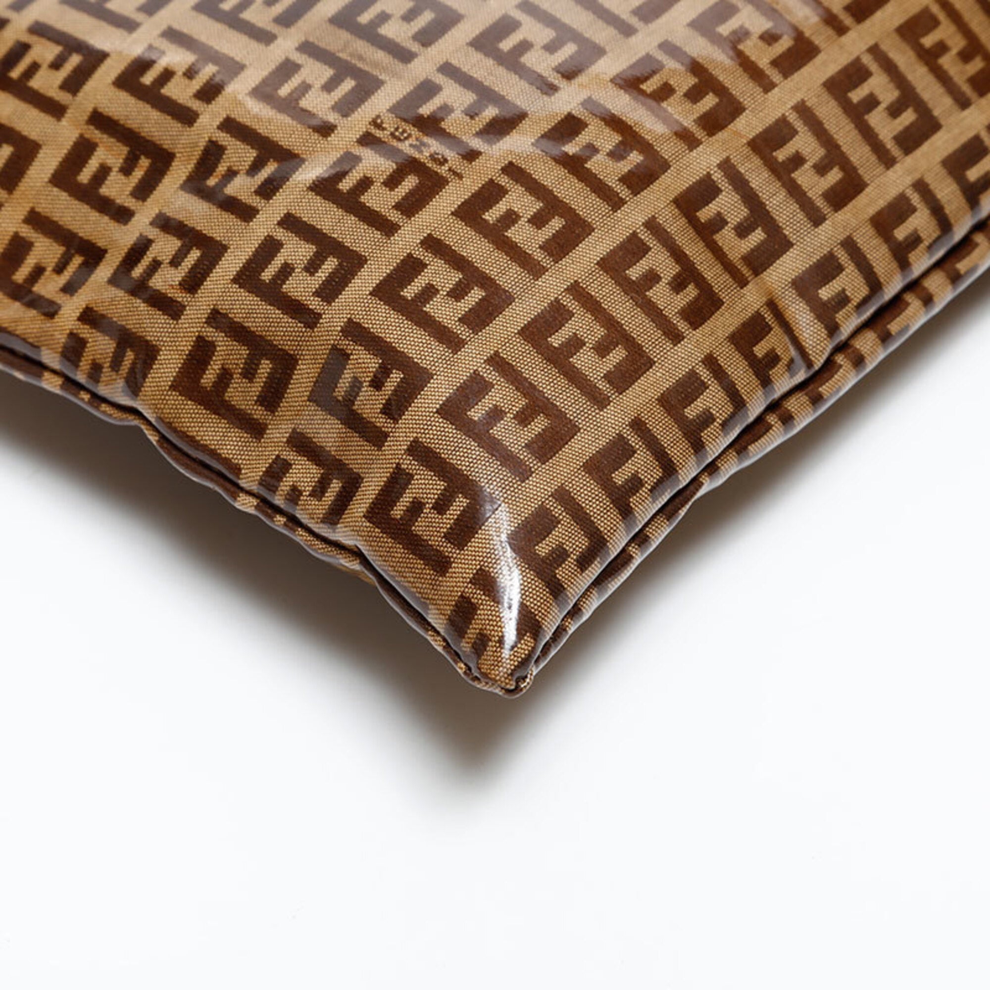 Fendi Zucchino Brown Pvc Shoulder Bag (Pre-Owned)
