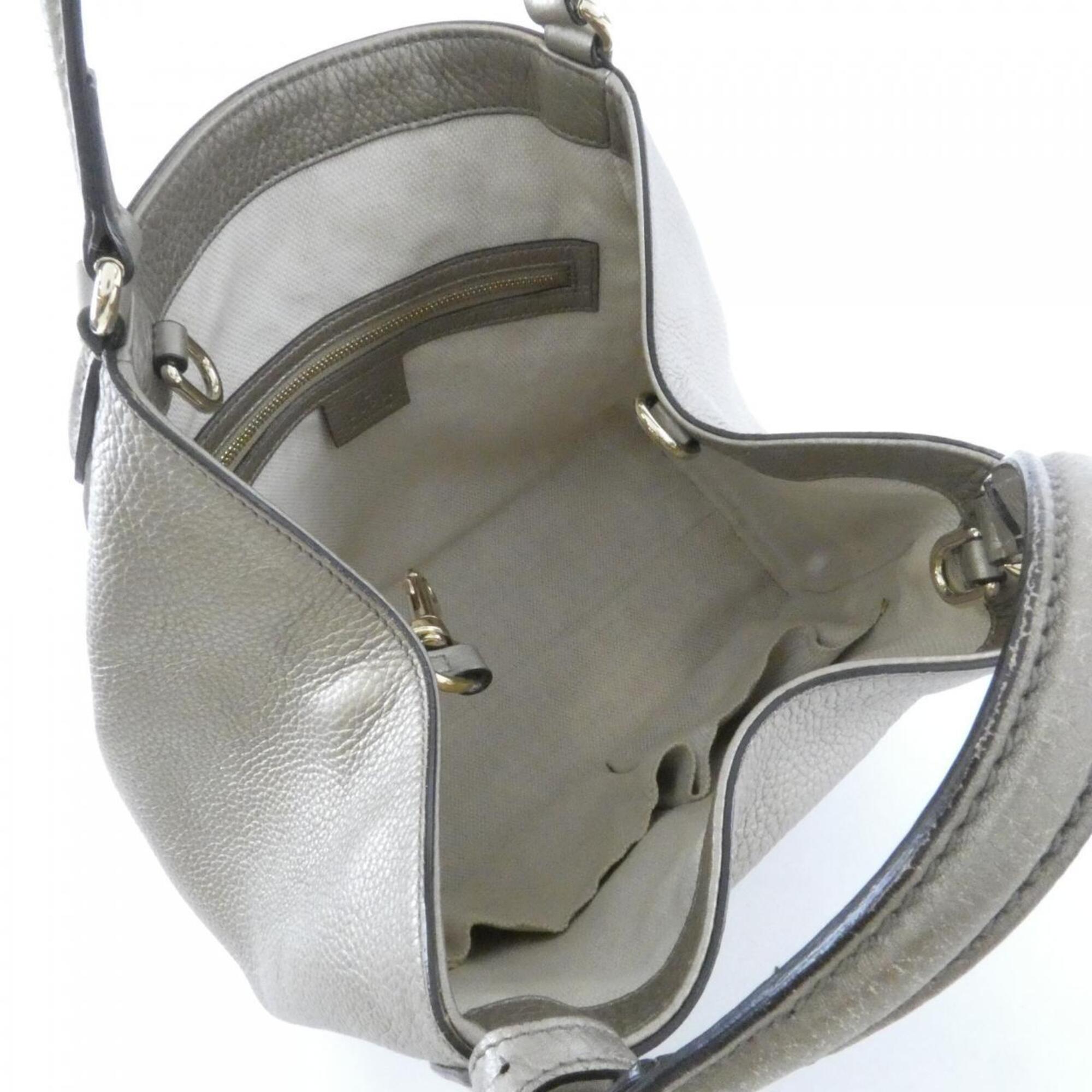 Gucci Champagne Leather Handbag (Pre-Owned)